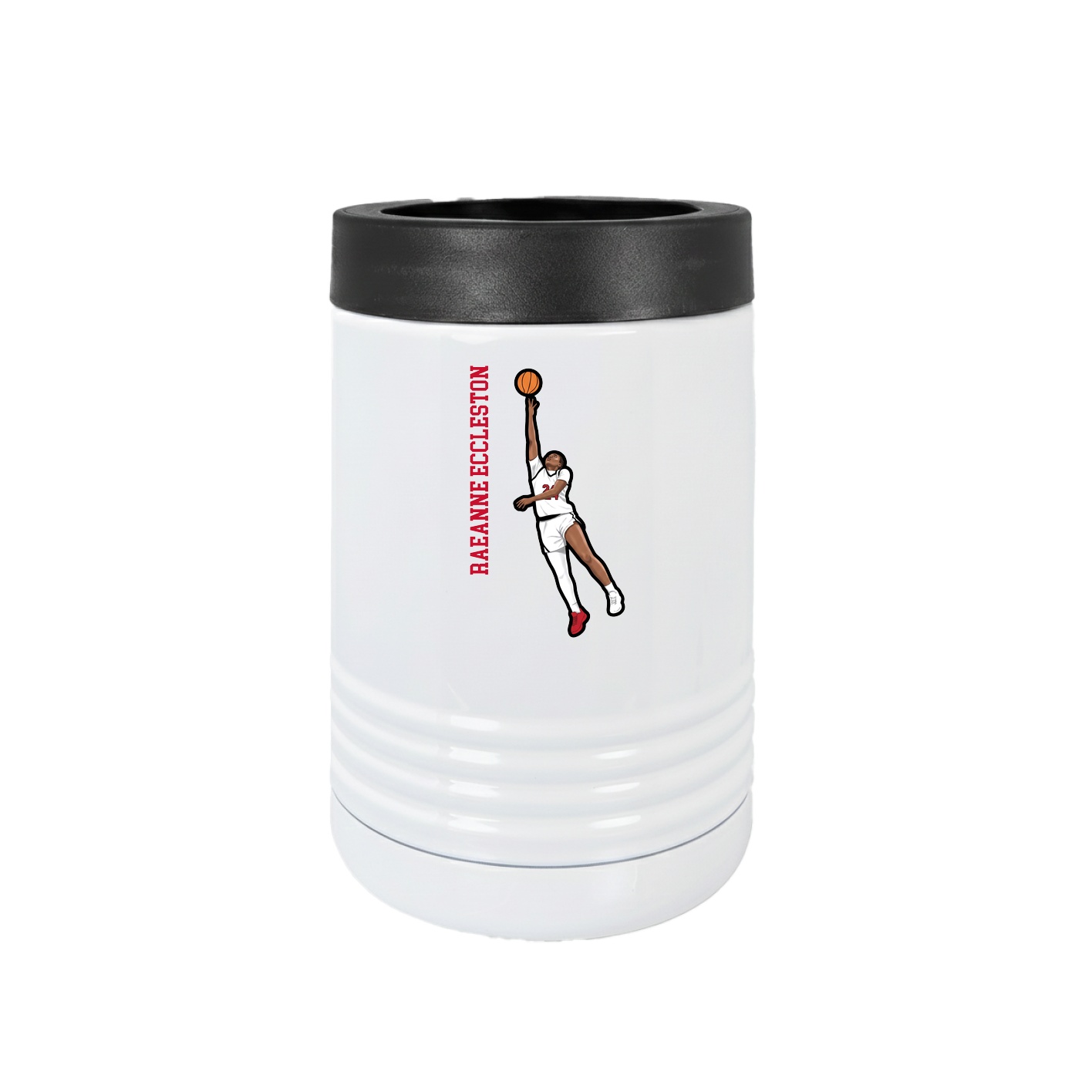 Beverage Holder — Name Vertical in White