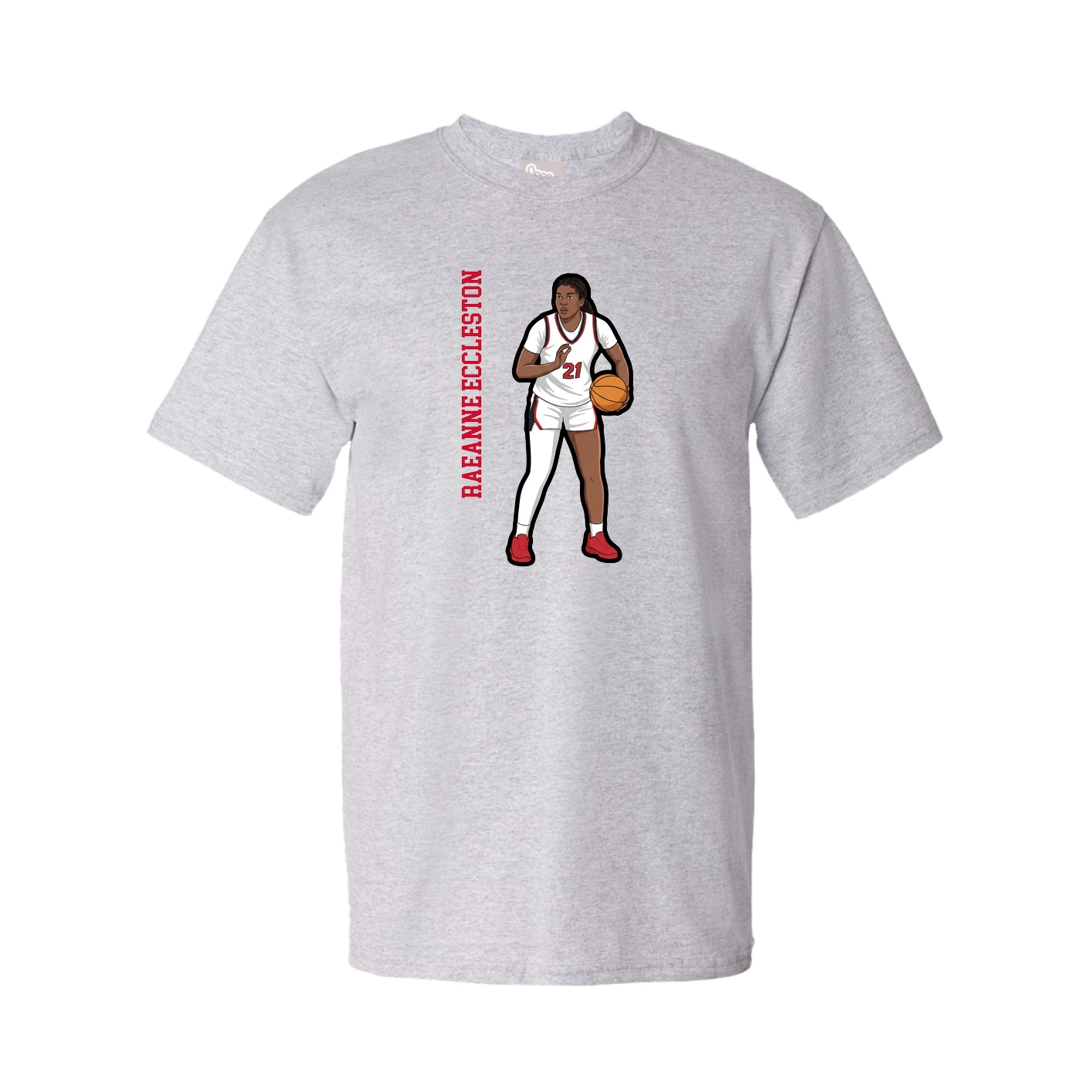 Tee — Name Vertical in Grey