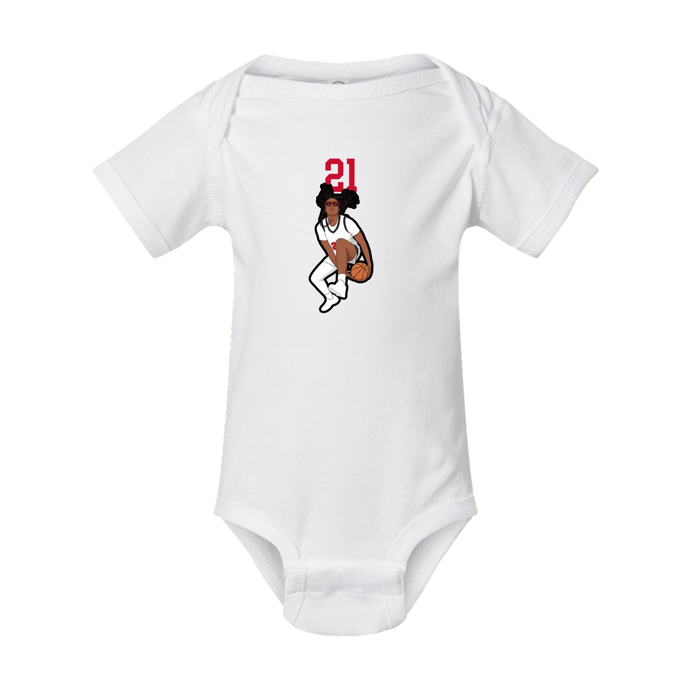 Baby Onesie — Number Top in White