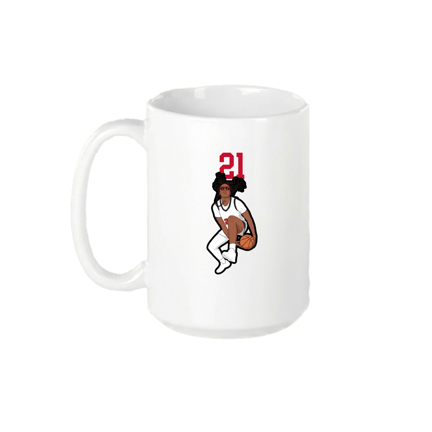 15oz Coffee Mug — Number Top in White