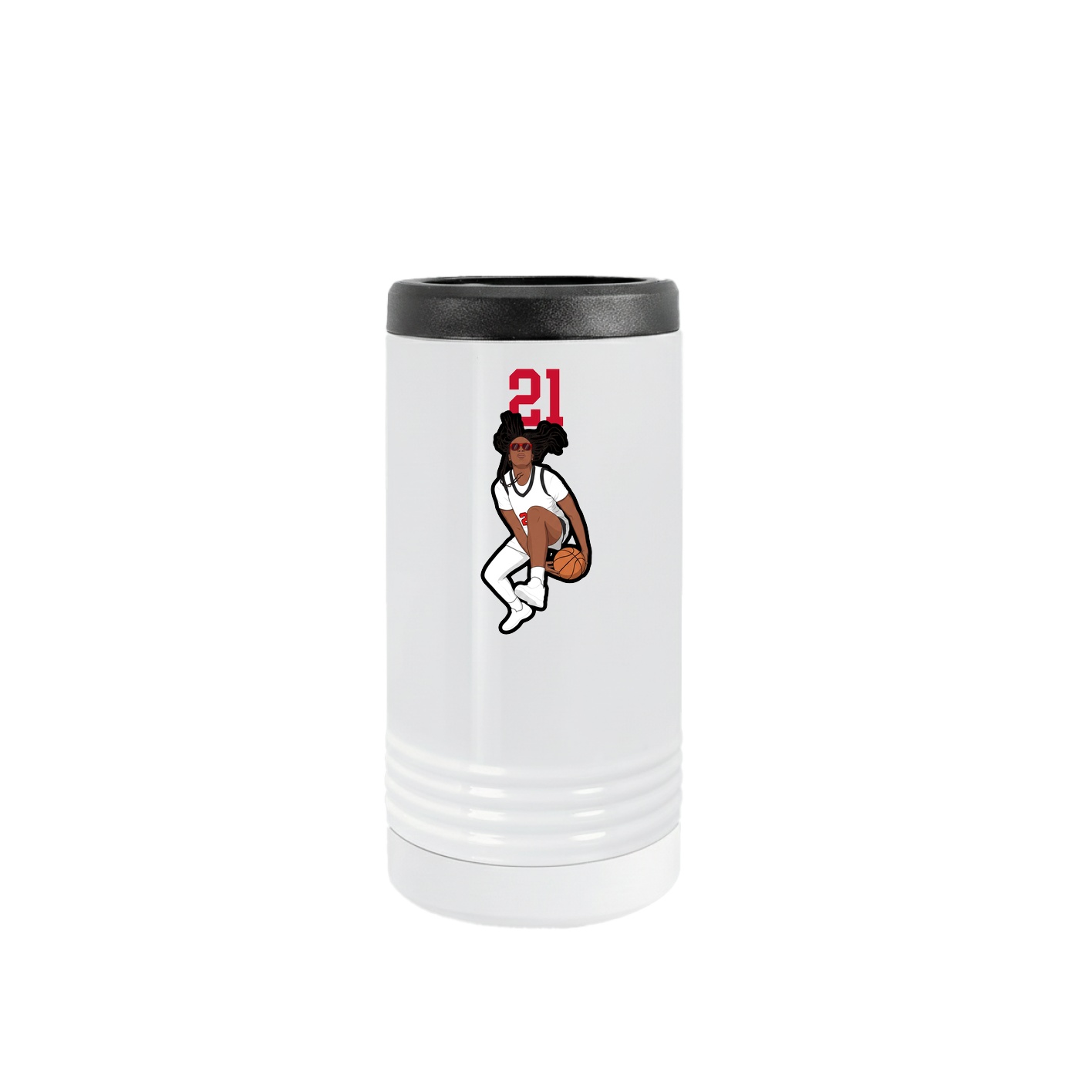 Slim Beverage Holder — Number Top in White