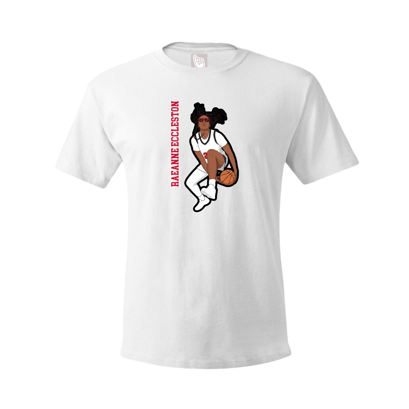 Tee — Name Vertical in White