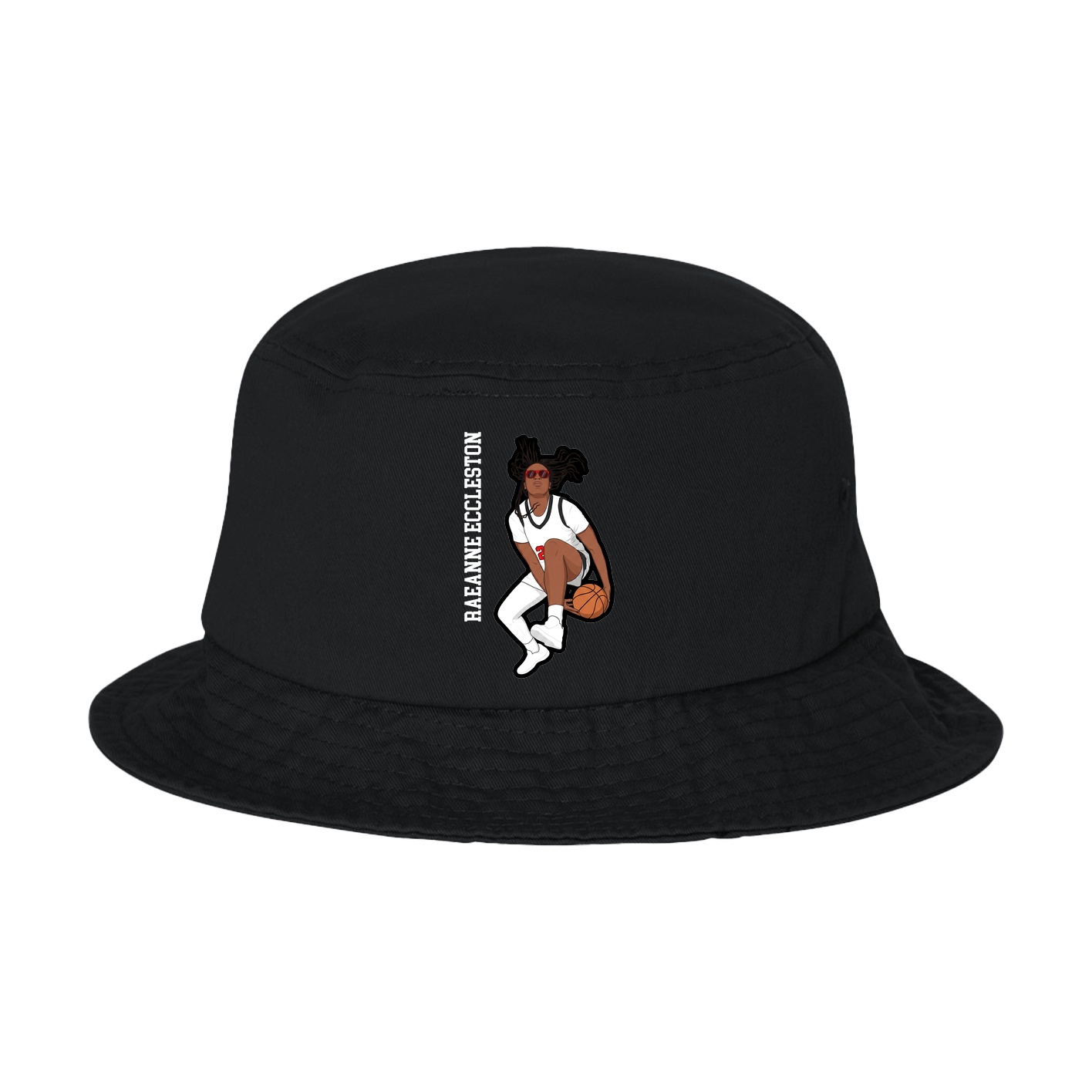Bucket Cap — Name Vertical in Black