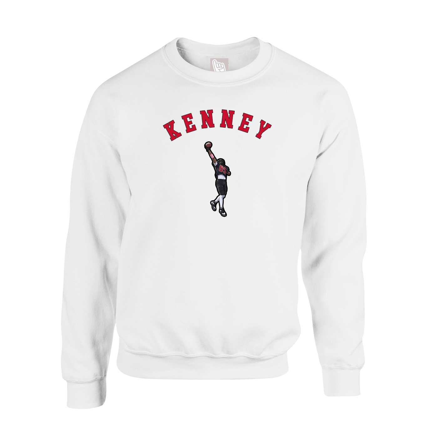 Fleece Crew — Shirsey Arch in White
