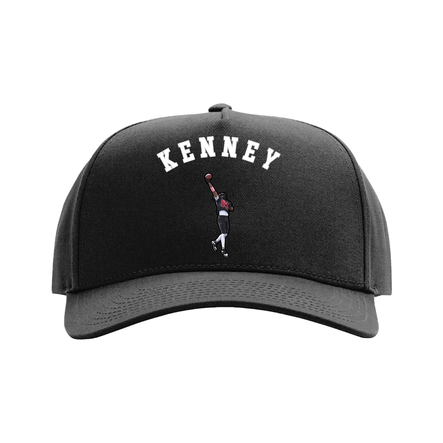 Full Fabric Five-Panel Champ Cap — Shirsey Arch in Black