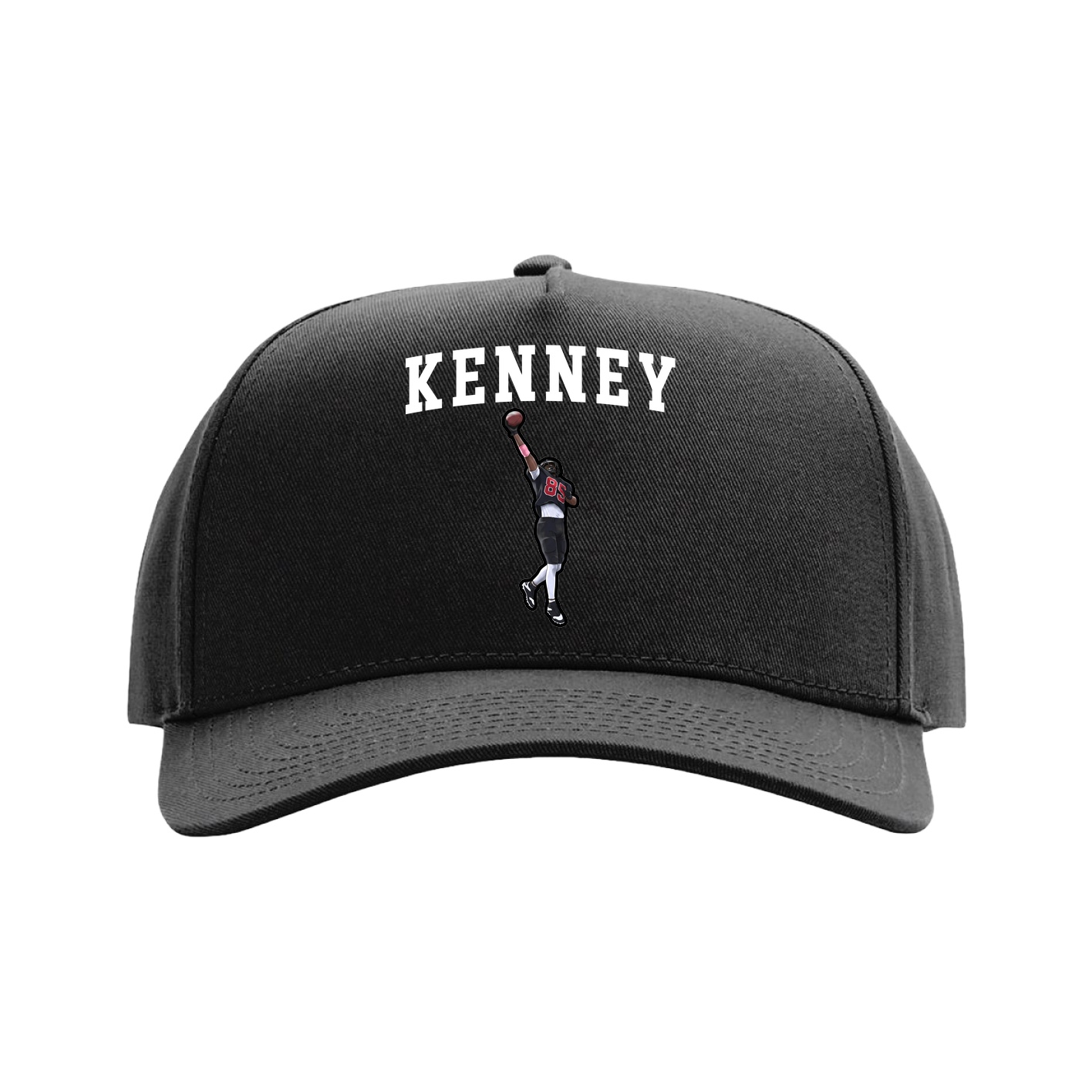 Full Fabric Five-Panel Champ Cap — Shirsey in Black