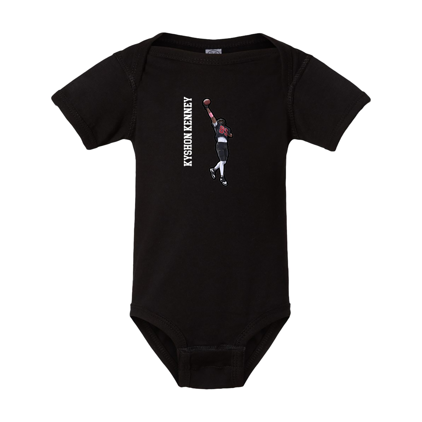 Baby Onesie — Name Vertical in Black