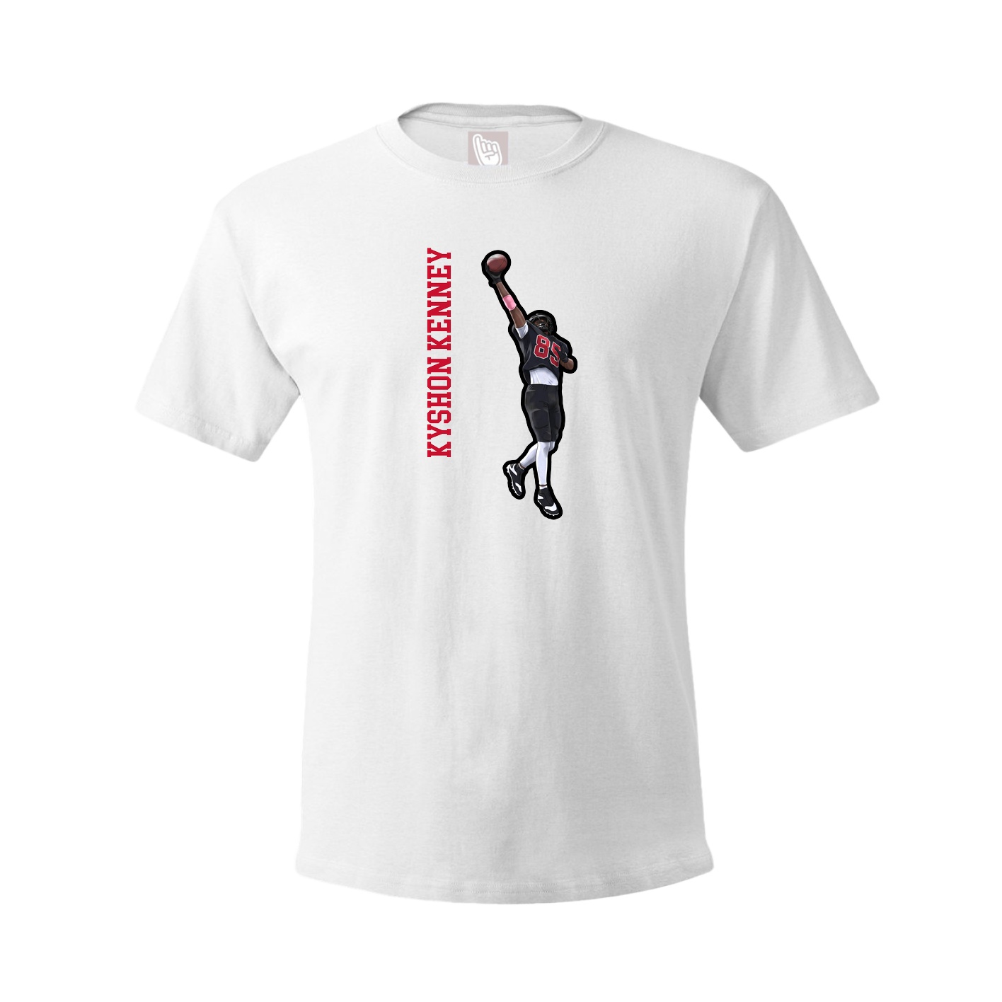 Youth Tee — Name Vertical in White