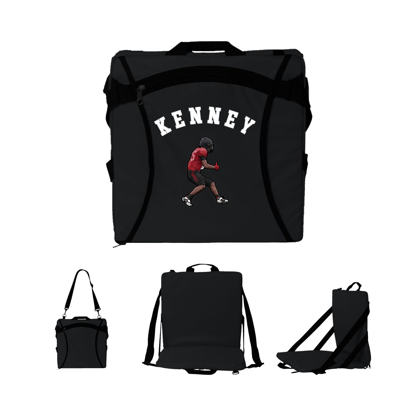 Folding Stadium Seat — Shirsey Arch in Black