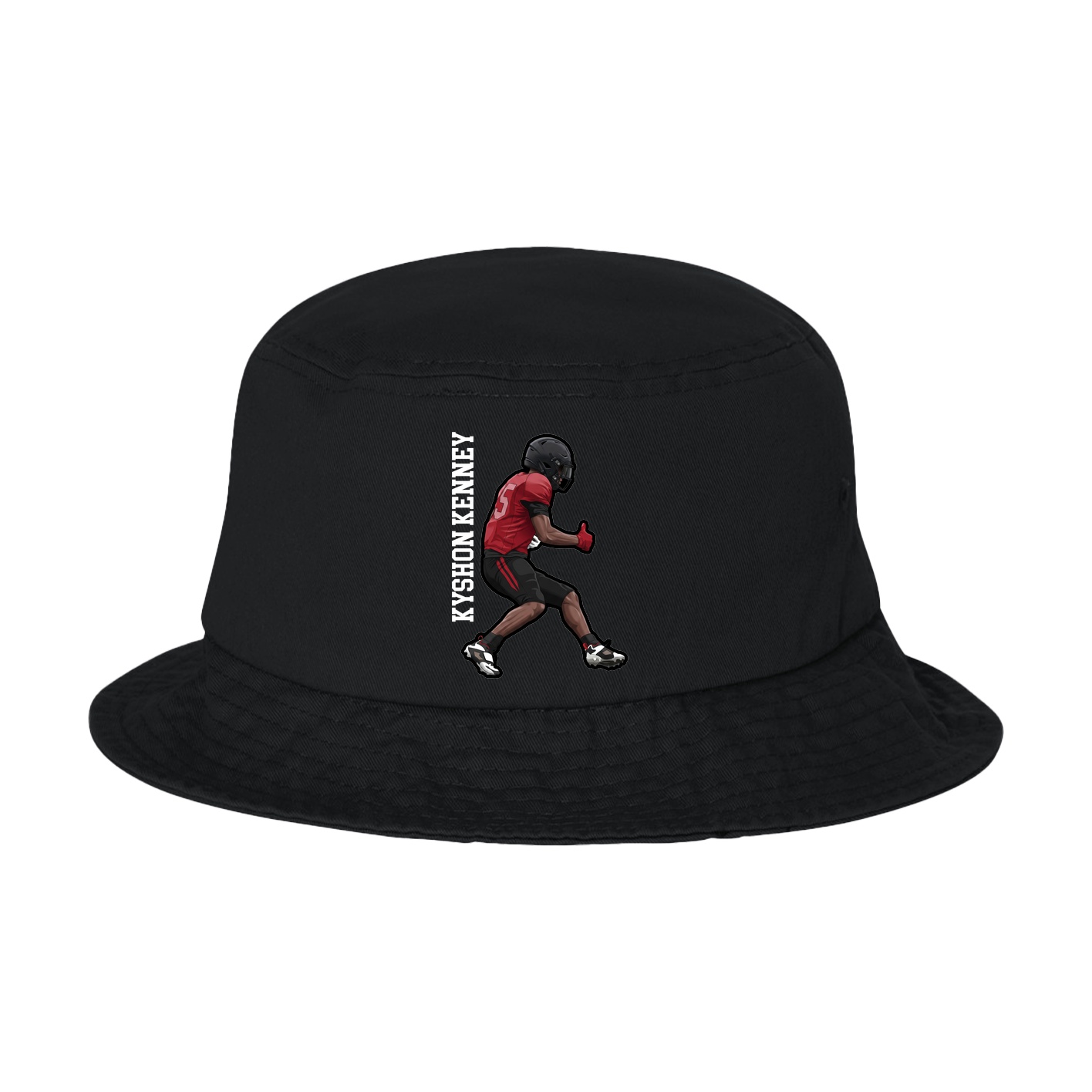Bucket Cap — Name Vertical in Black