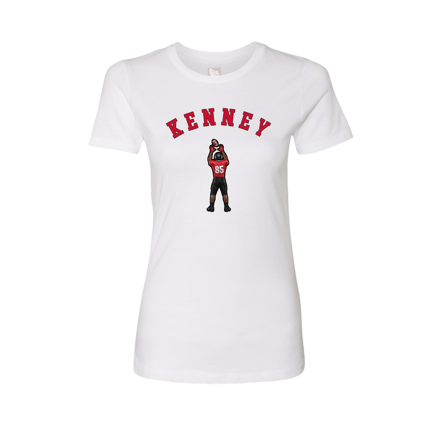 Fitted Women's Tee — Shirsey Arch in White