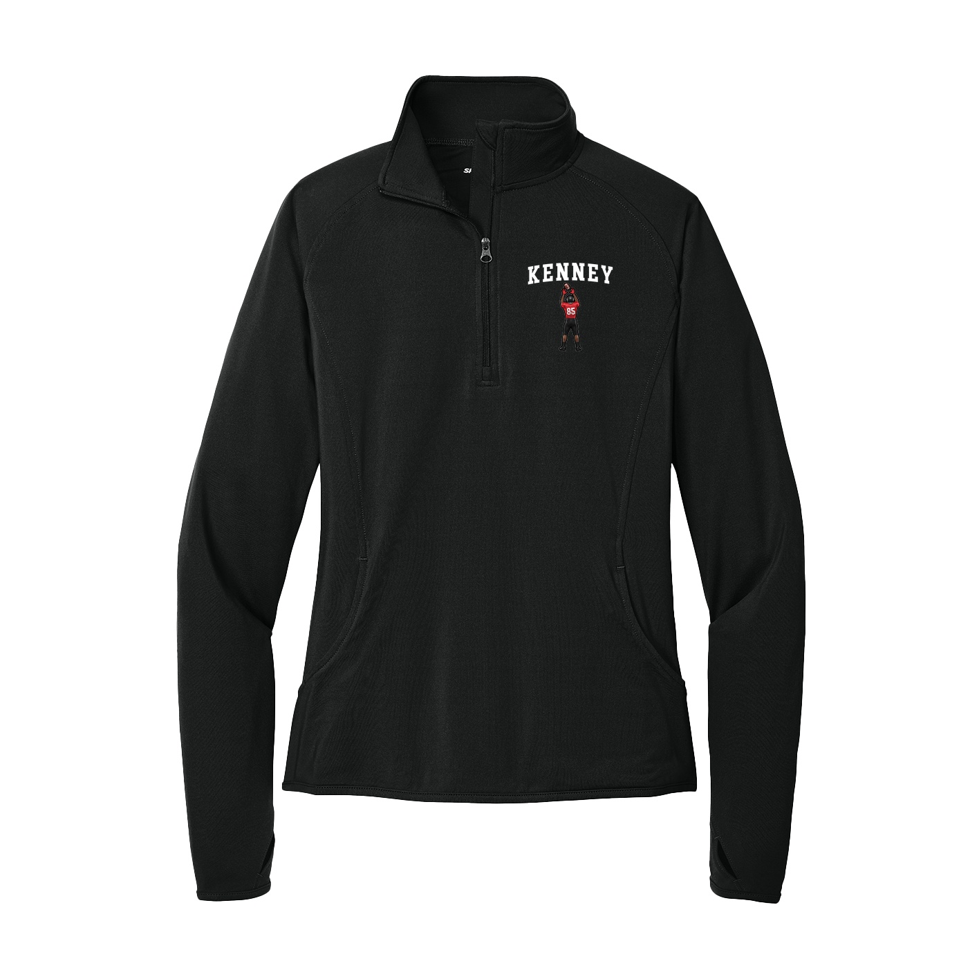 Women's Q-Zip Pullover — Shirsey in Black