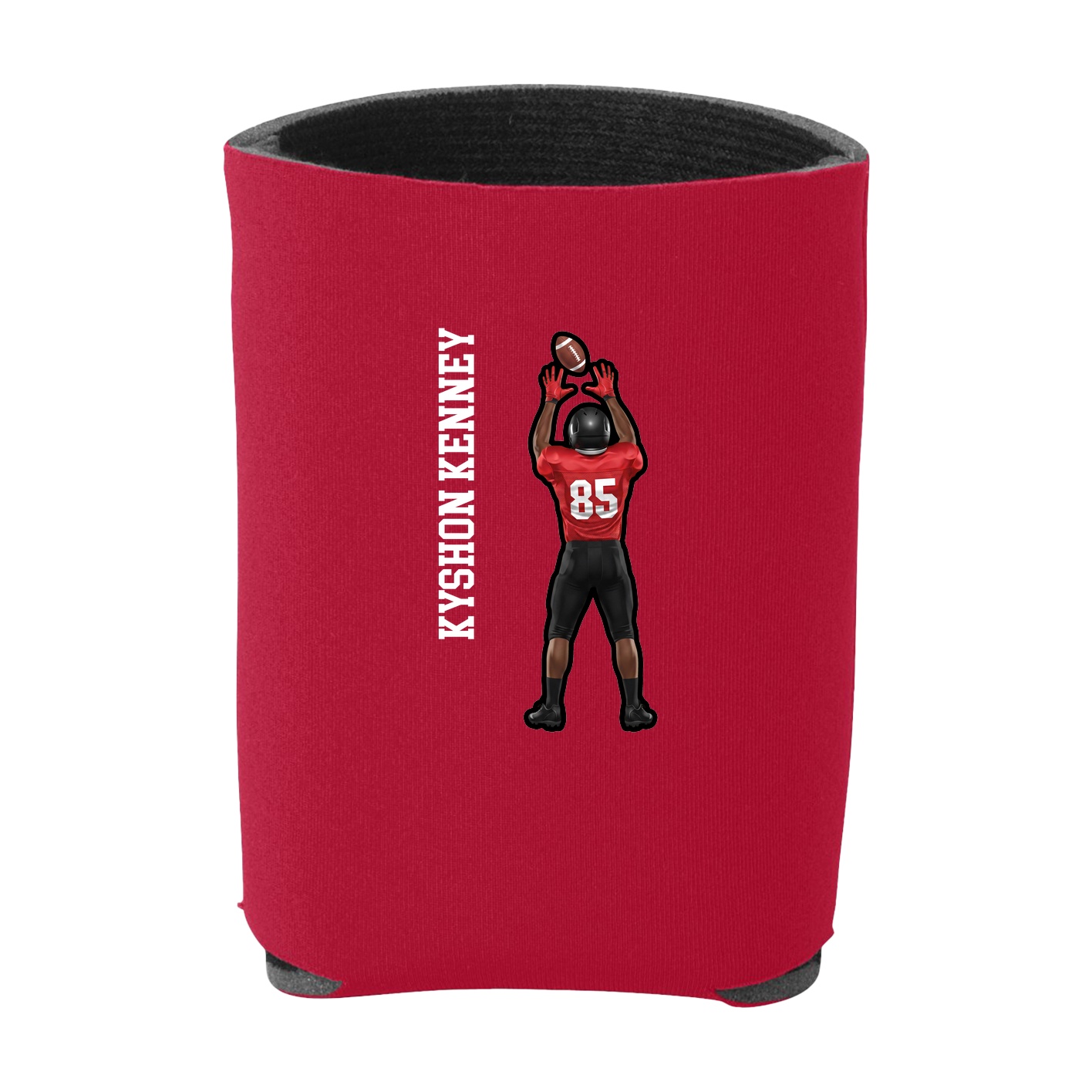 Can Holder — Name Vertical in Red