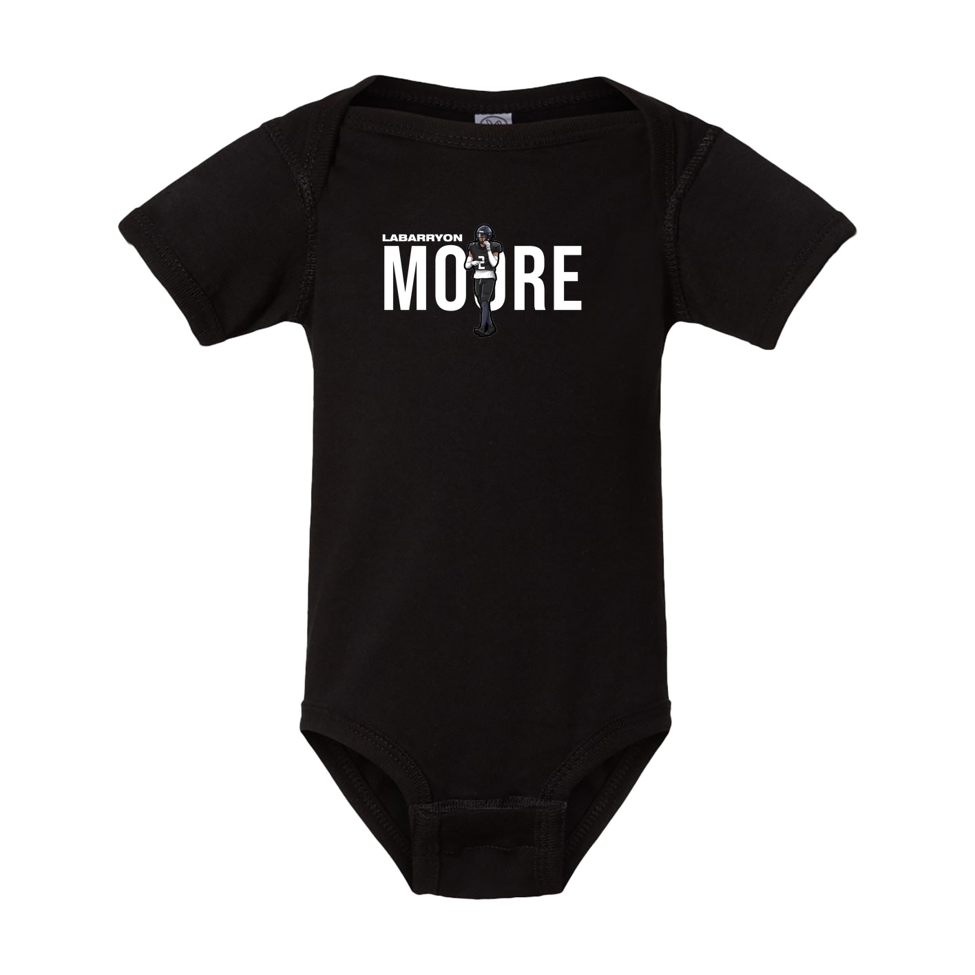 Baby Onesie — Player Name in Black