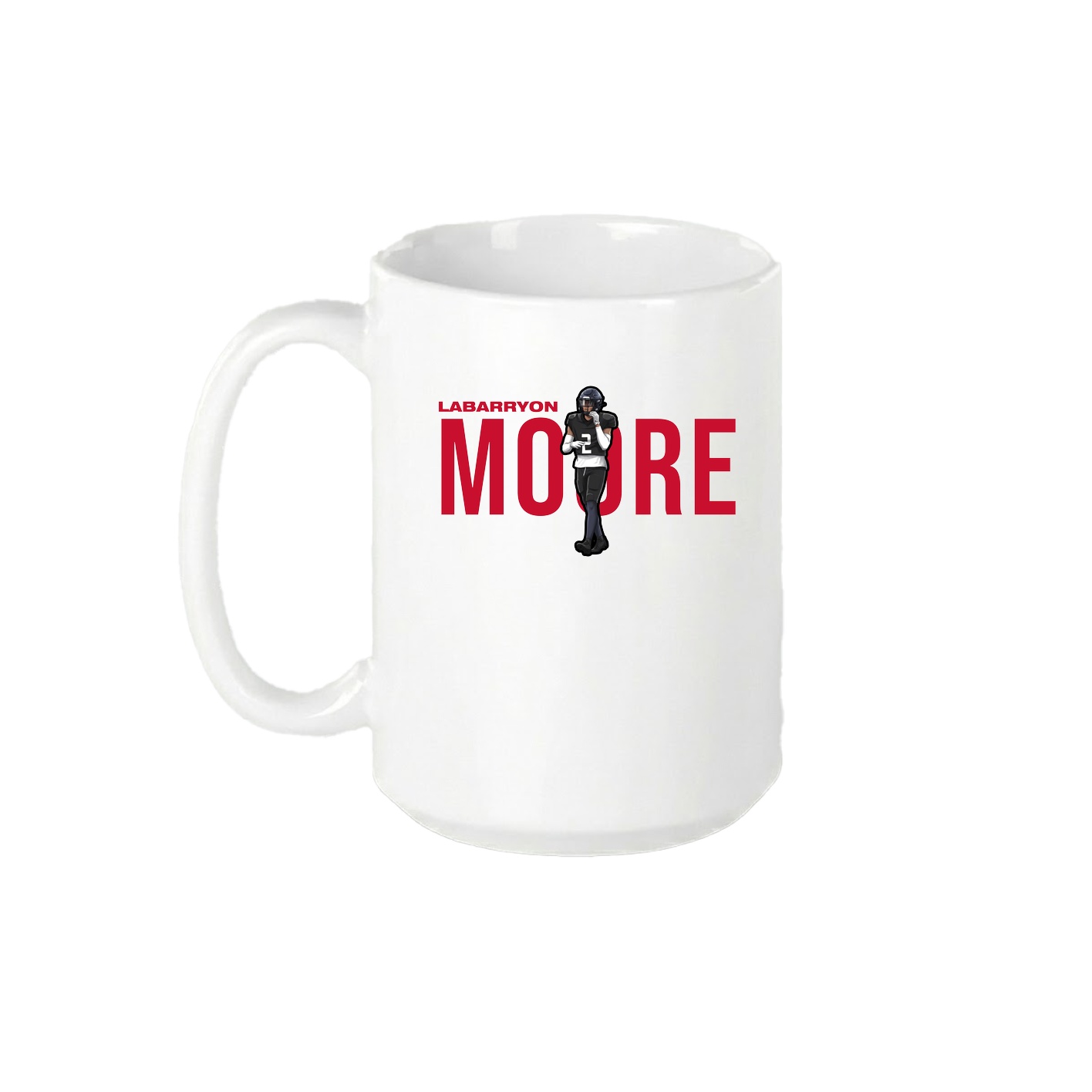 15oz Coffee Mug — Player Name in White