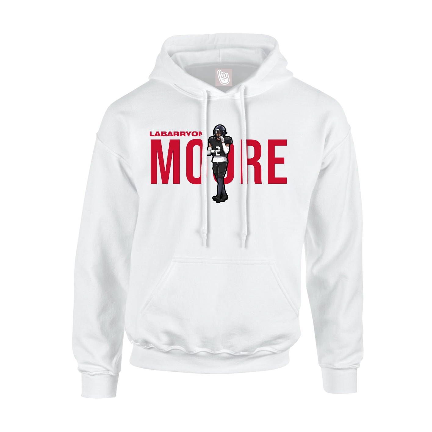 Youth Hoodie — Player Name in White