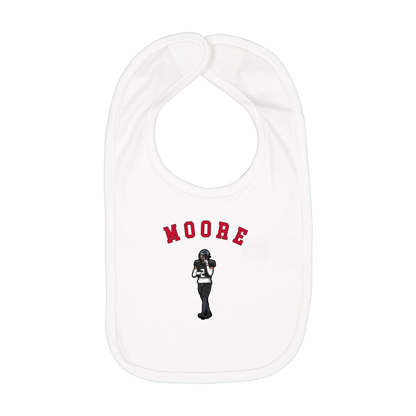 Infant Bib — Shirsey Arch in White