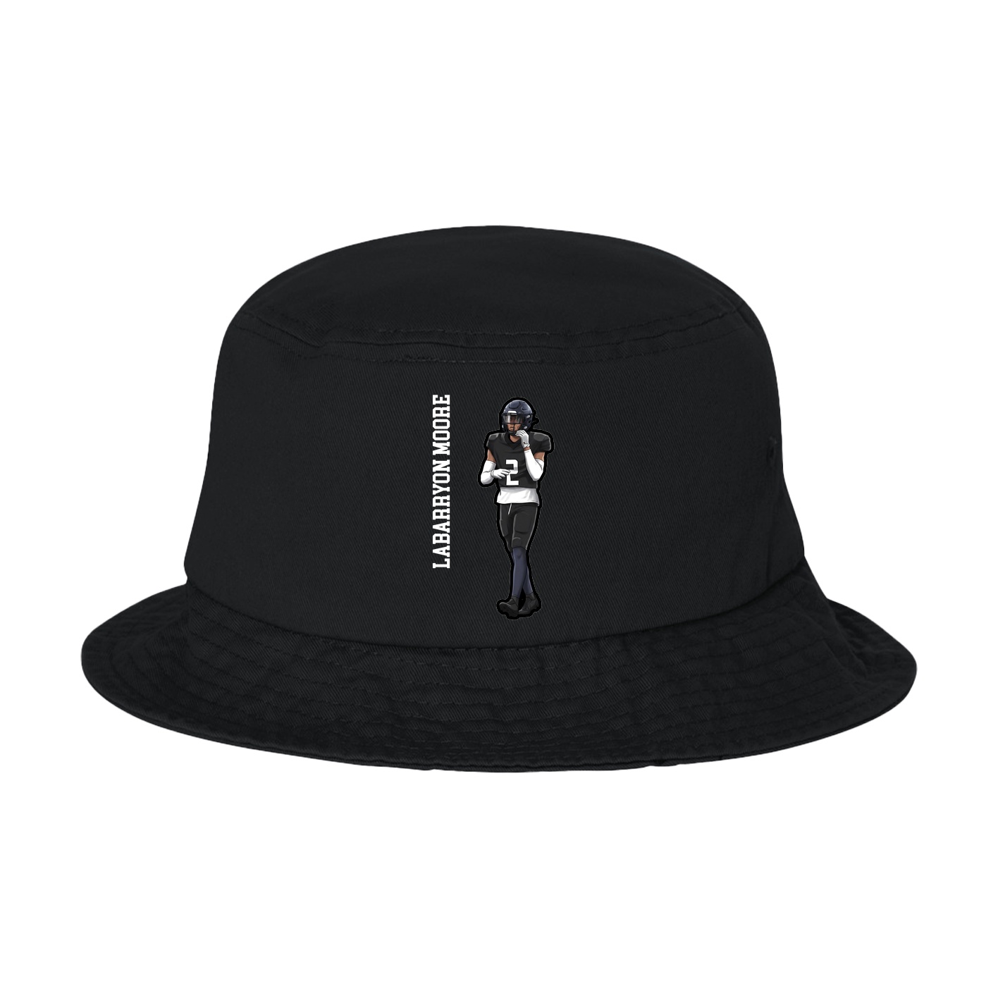 Bucket Cap — Name Vertical in Black