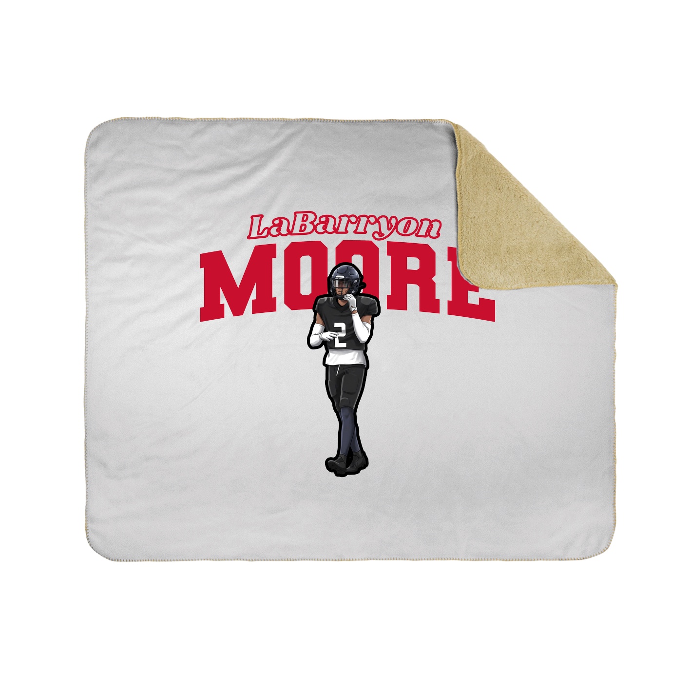 Throw Blanket — Name Arch in White