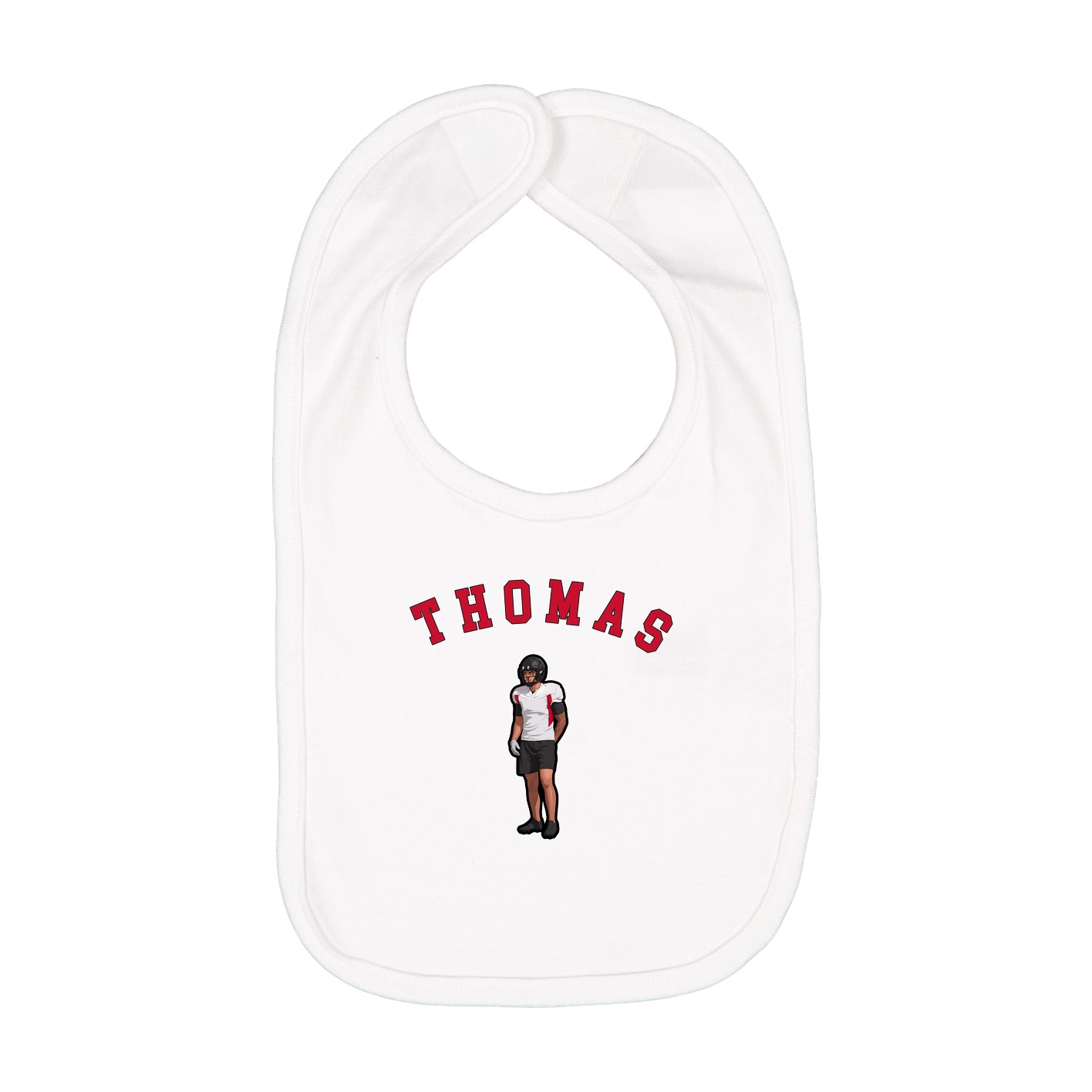 Infant Bib — Shirsey Arch in White