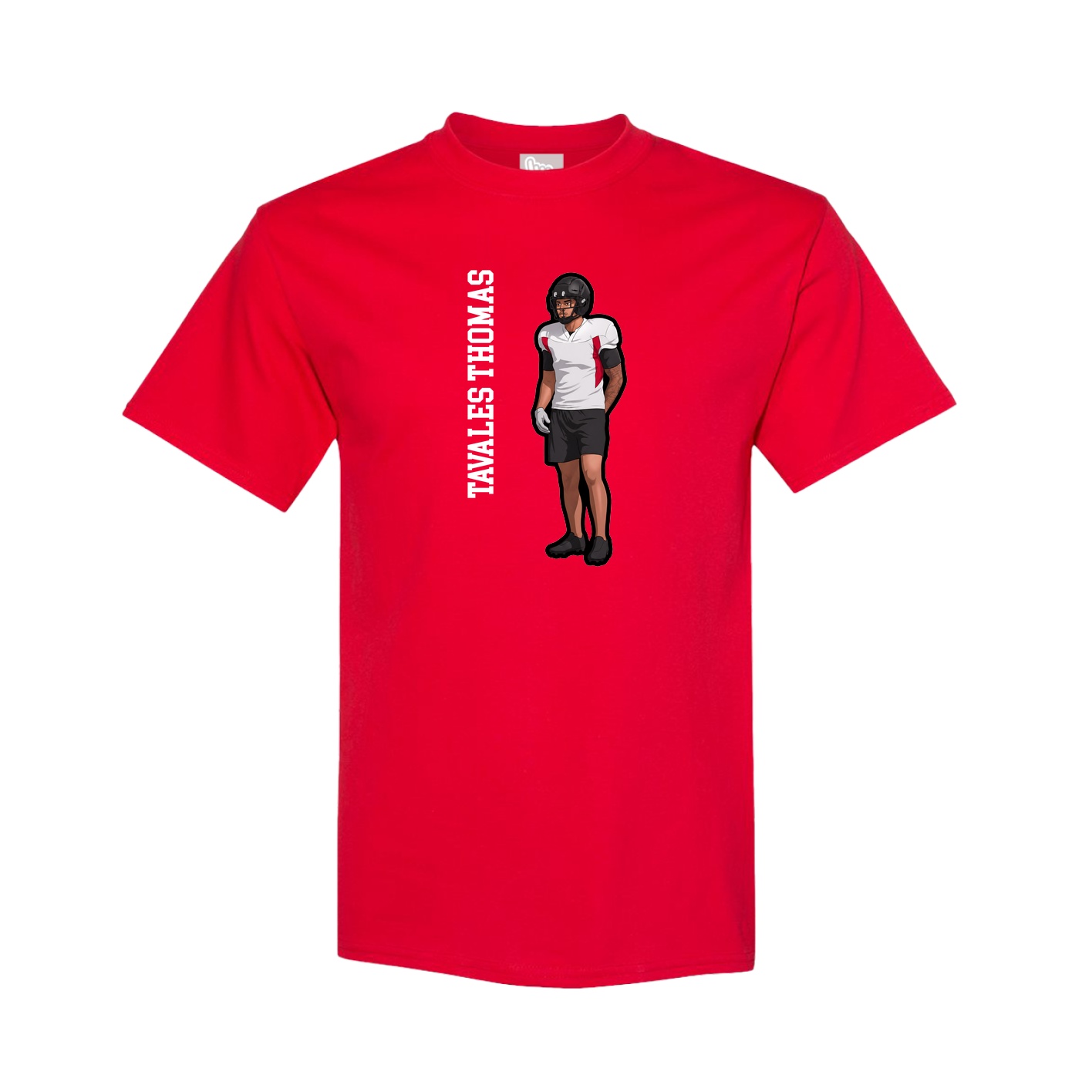 Tee — Name Vertical in Red