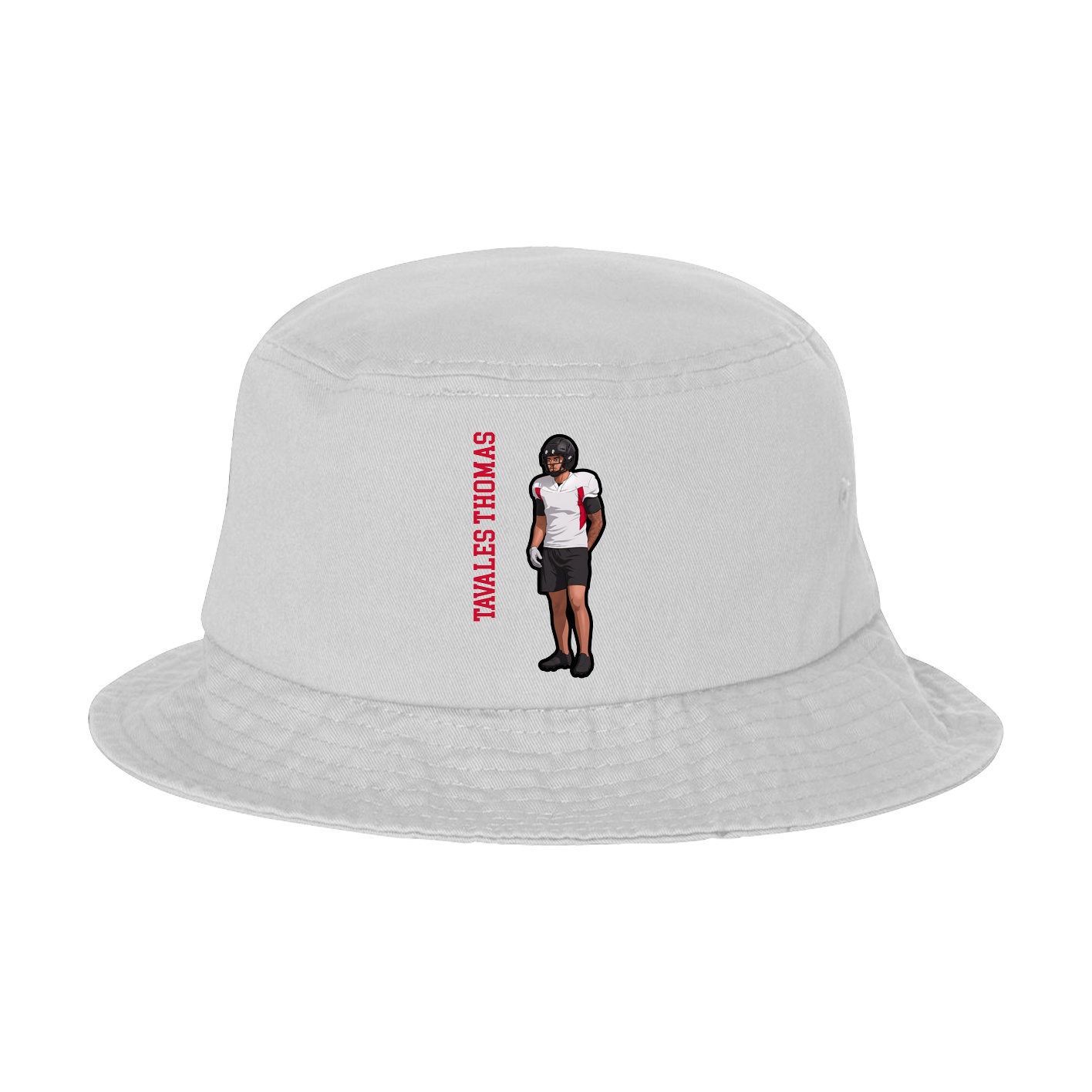 Bucket Cap — Name Vertical in White