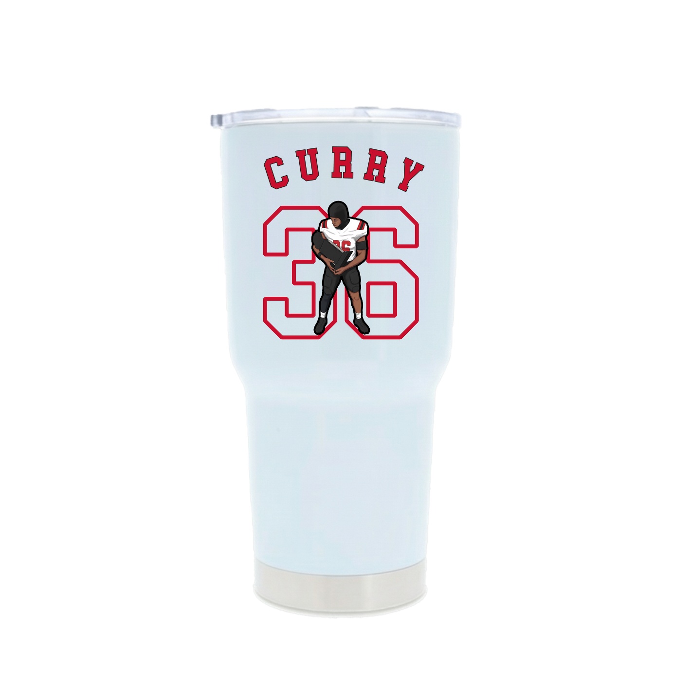 30oz Stainless Steel Tumbler — Shirsey Arch in White