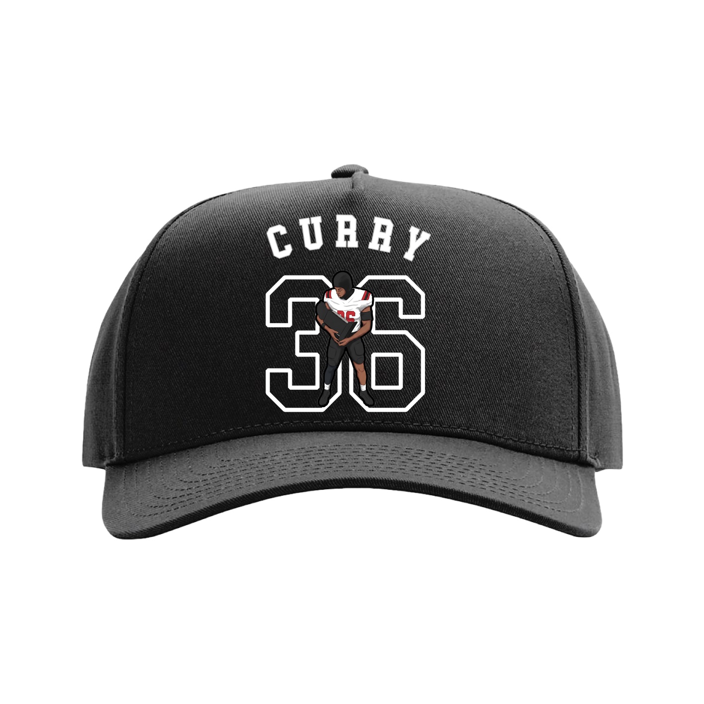 Full Fabric Five-Panel Champ Cap — Shirsey Arch in Black