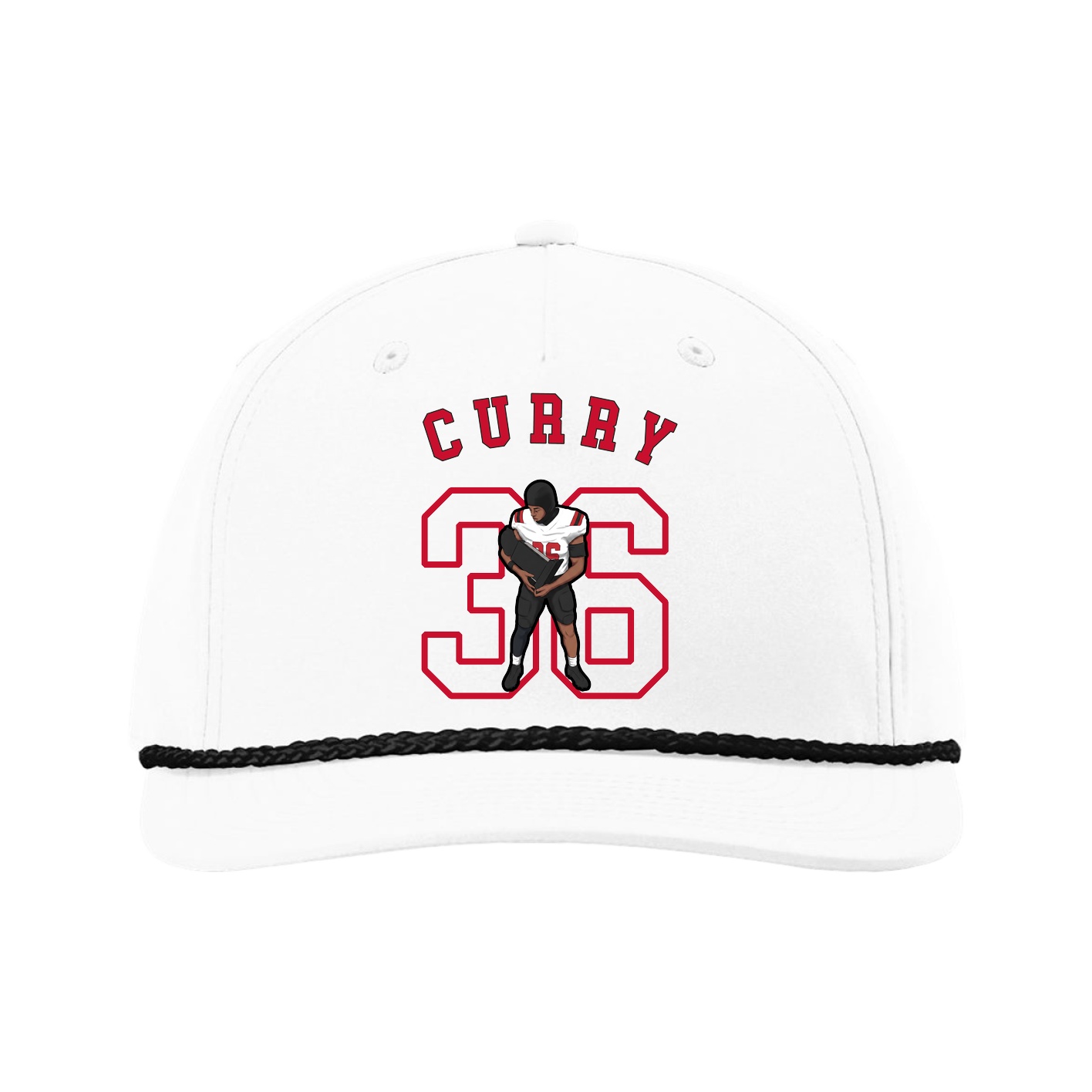 Five-Panel Classic Rope Cap — Shirsey Arch in White