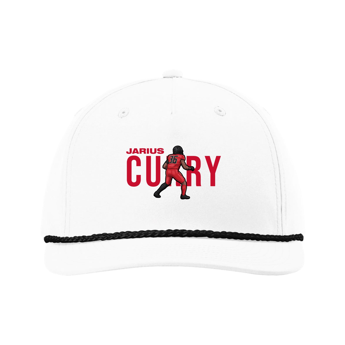 Five-Panel Classic Rope Cap — Player Name in White