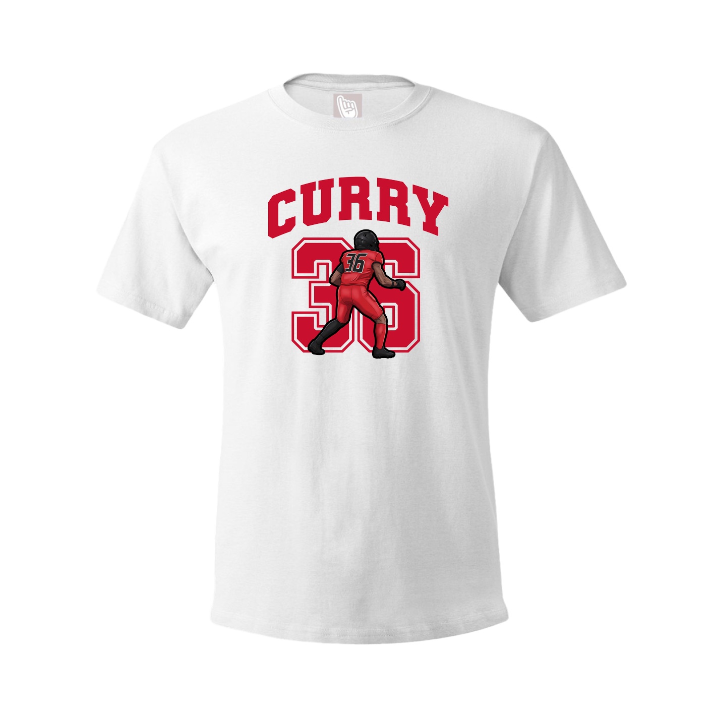 Youth Tee — Number in White