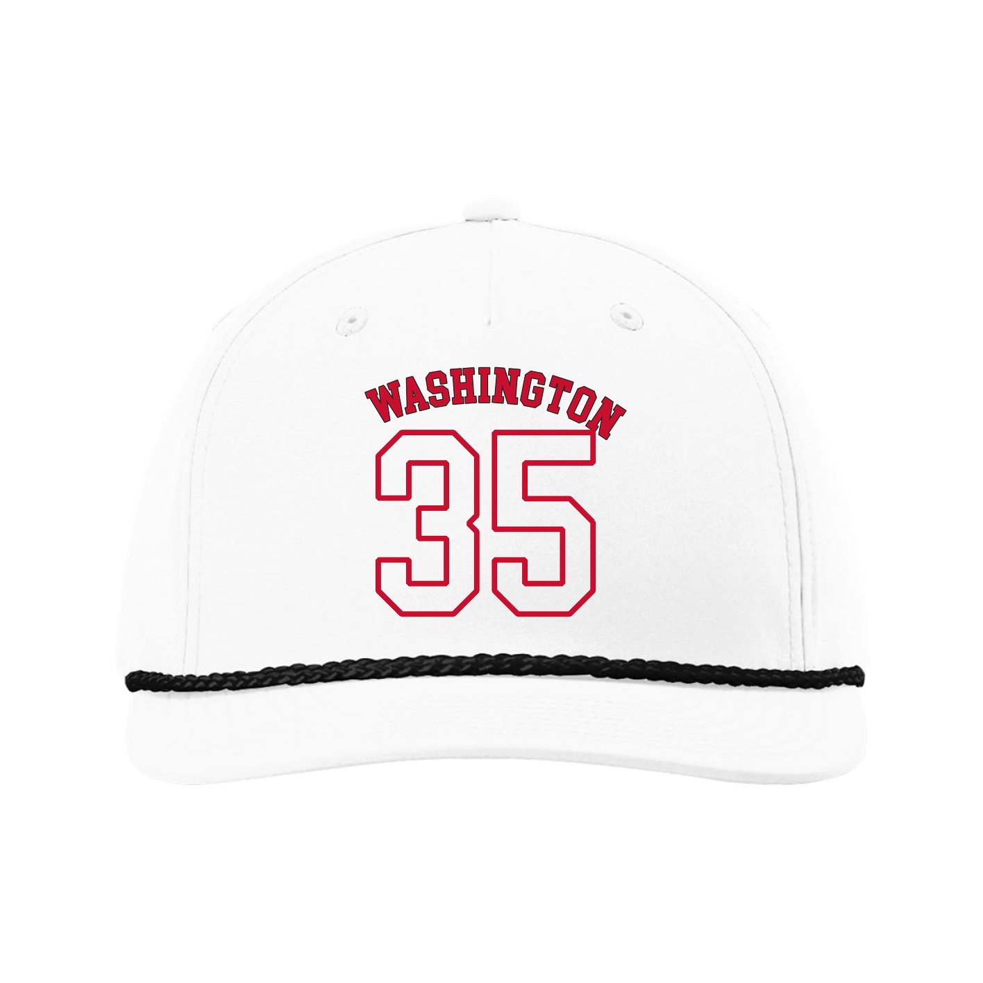 Five-Panel Classic Rope Cap — Shirsey Arch in White