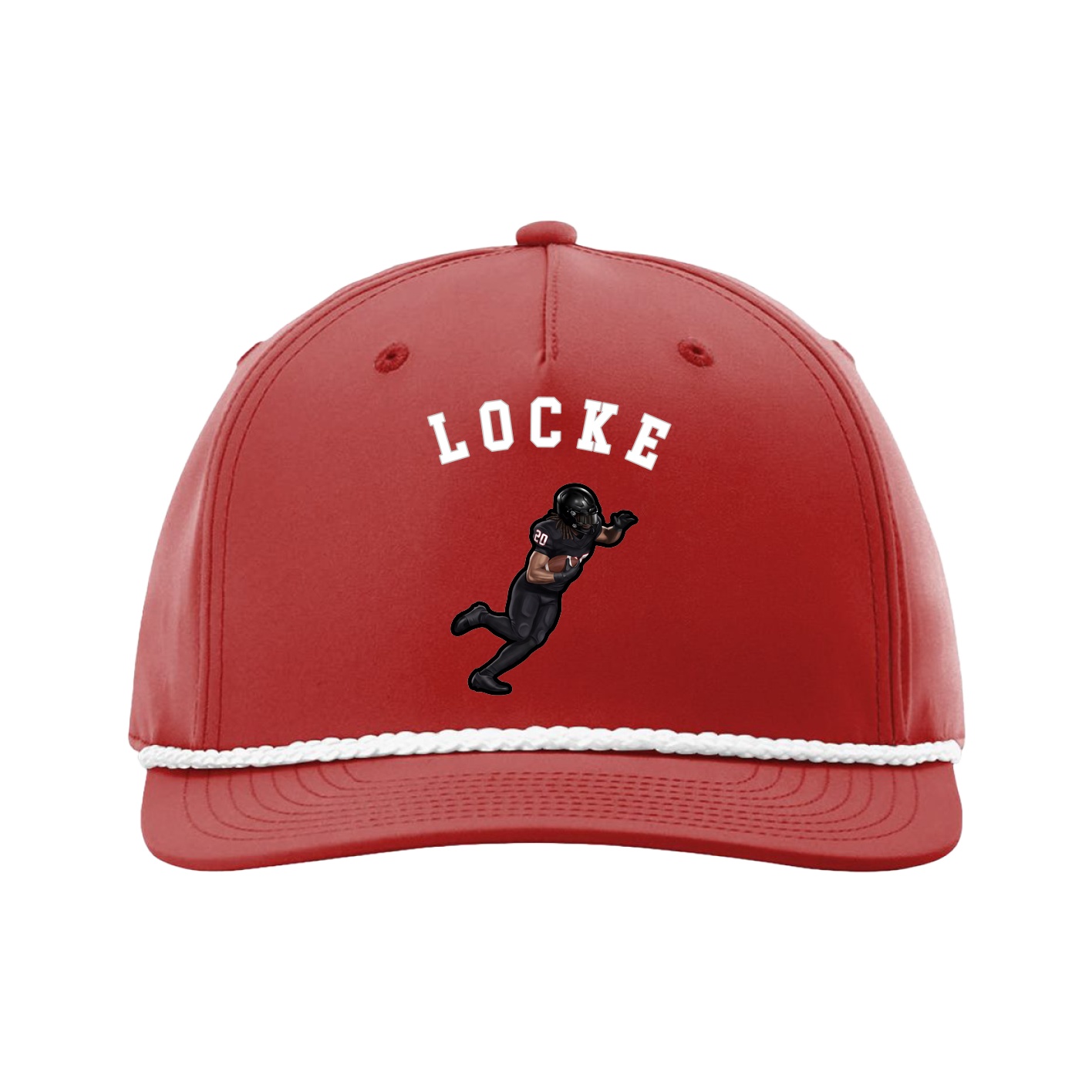 Five-Panel Classic Rope Cap — Shirsey Arch in Red