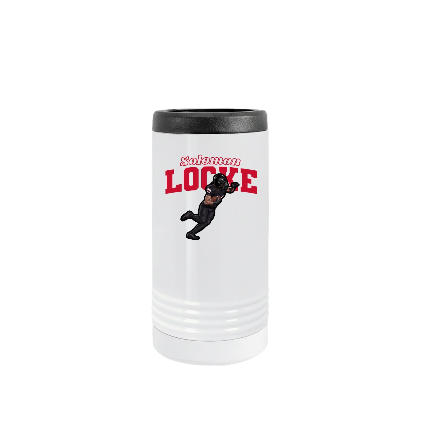 Slim Beverage Holder — Name Arch in White