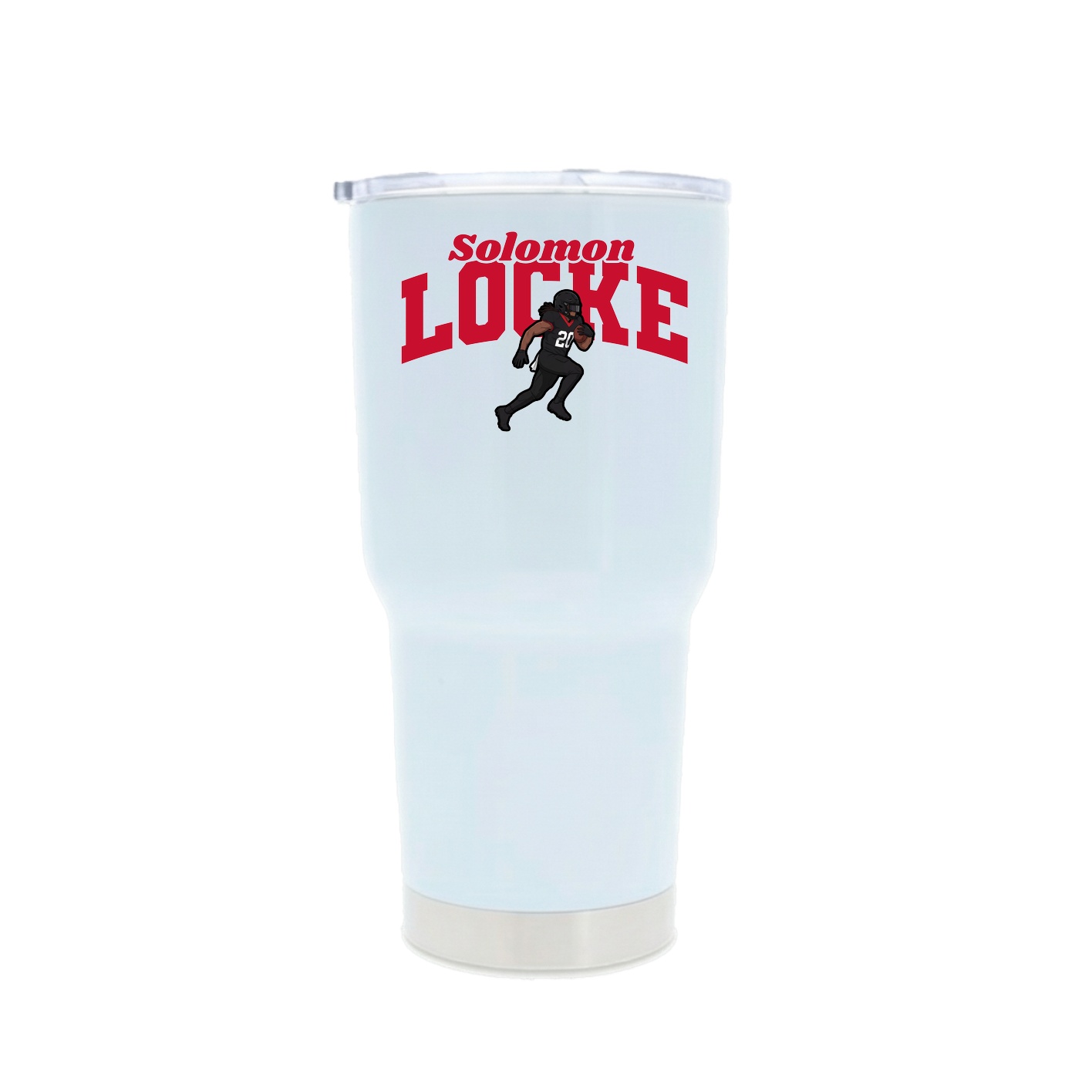 30oz Stainless Steel Tumbler — Signature Arch in White