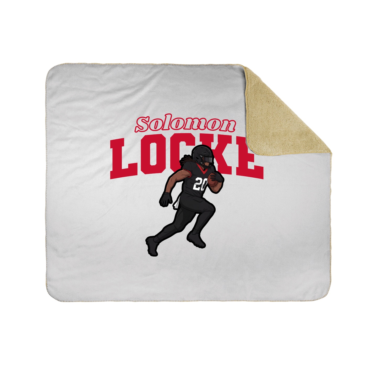 Throw Blanket — Name Arch in White