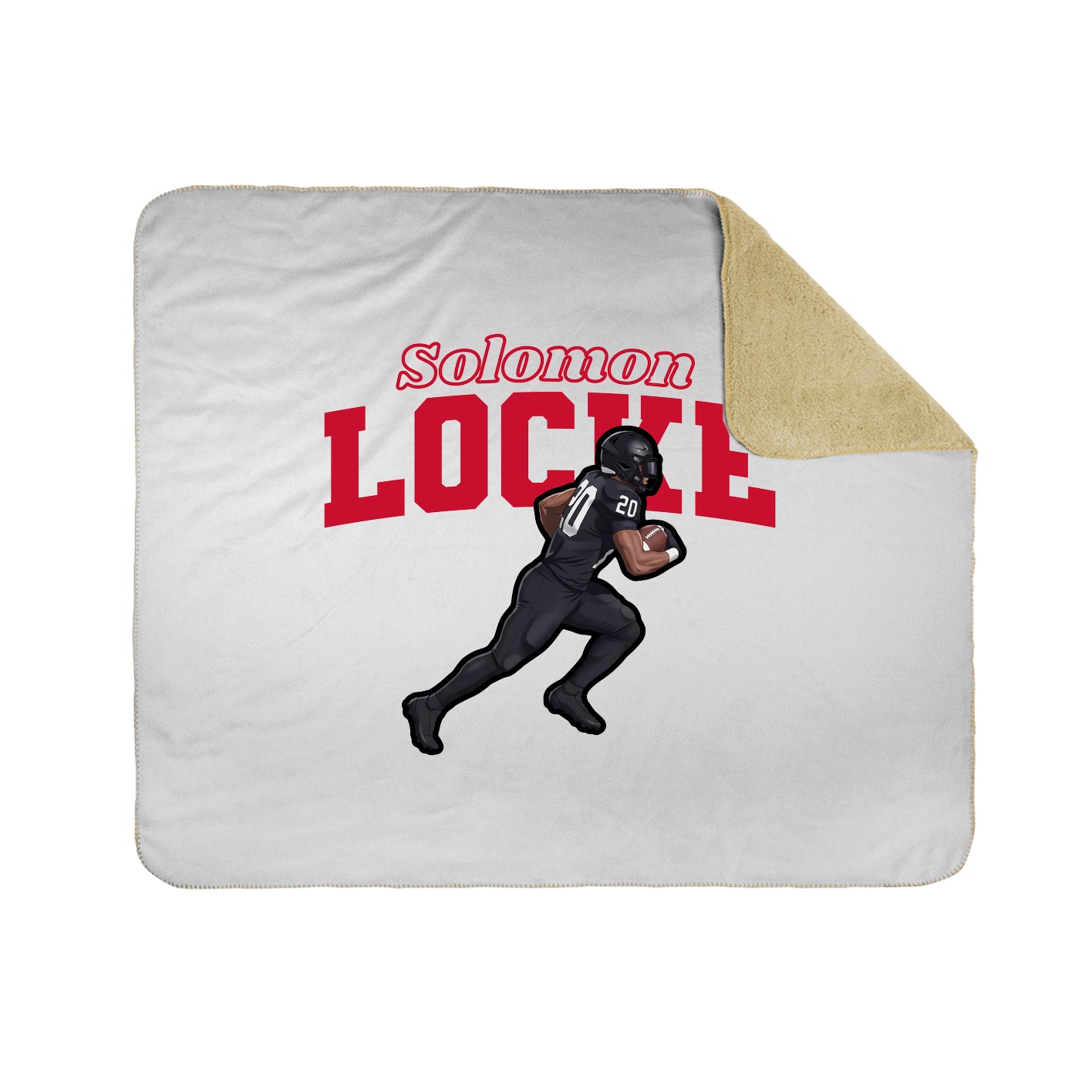 Throw Blanket — Name Arch in White