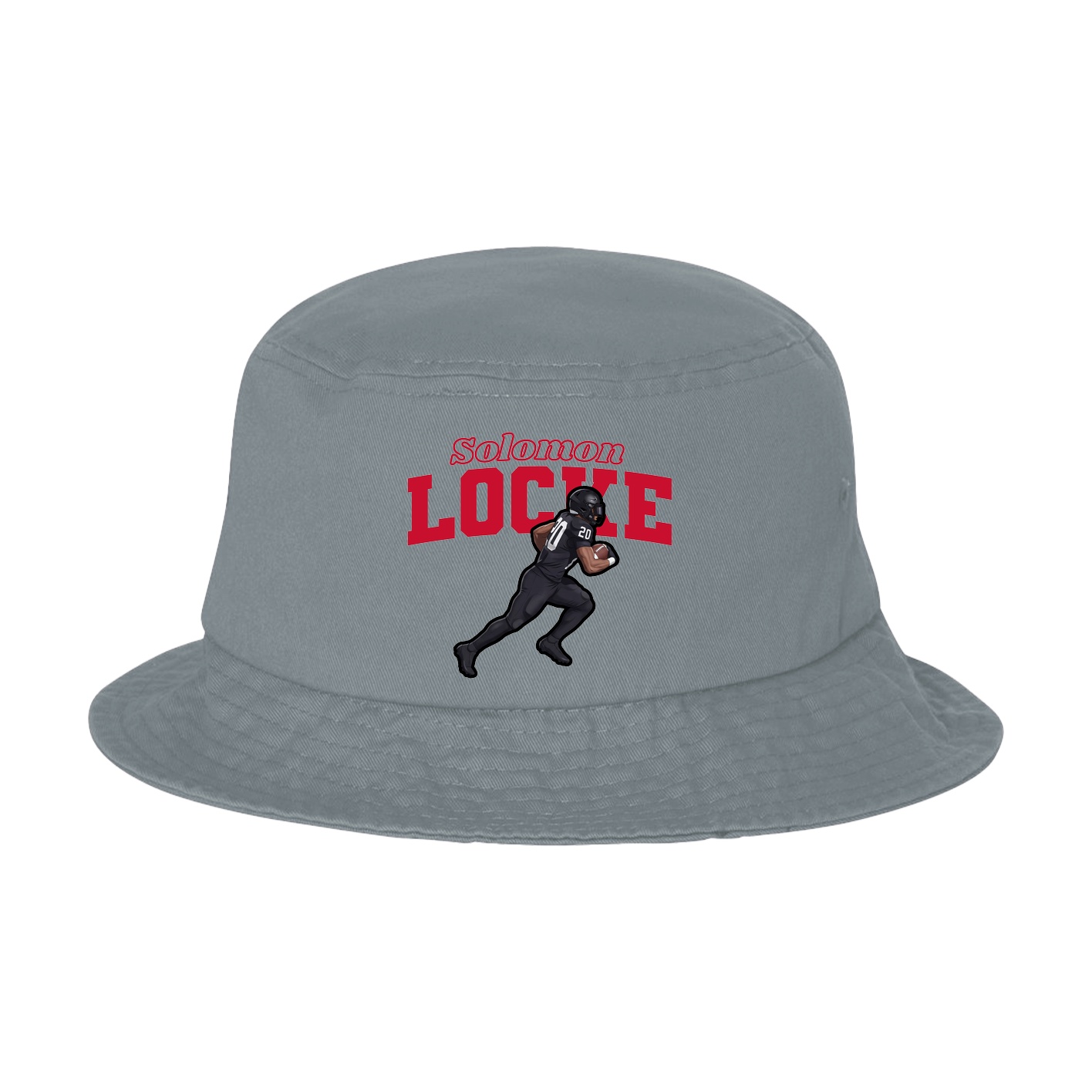 Bucket Cap — Name Arch in Grey