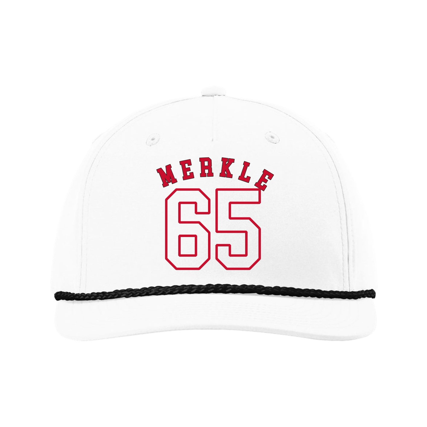 Five-Panel Classic Rope Cap — Shirsey Arch in White
