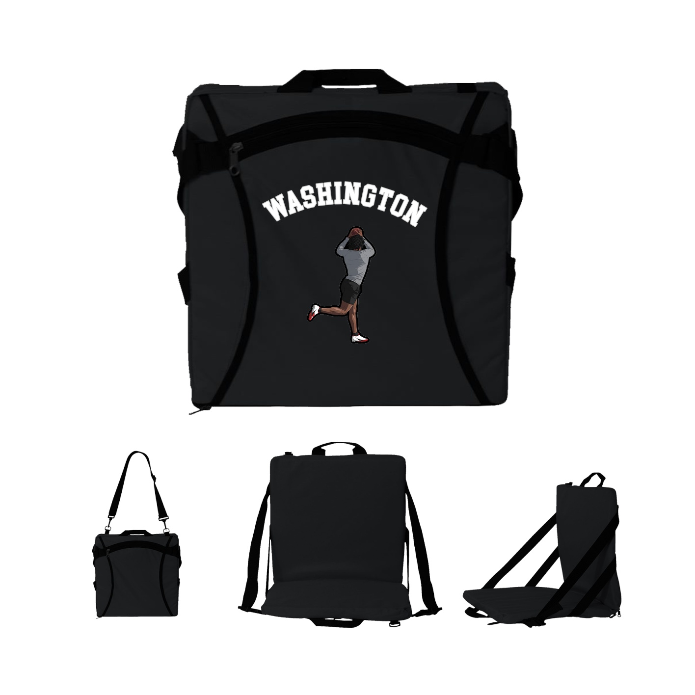 Folding Stadium Seat — Shirsey Arch in Black