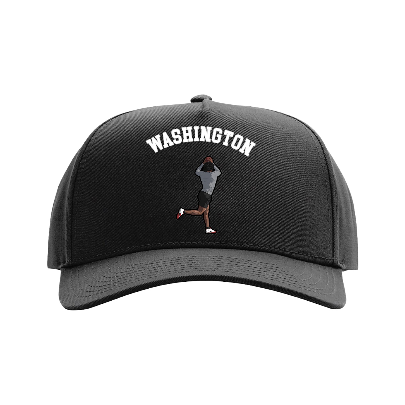 Full Fabric Five-Panel Champ Cap — Shirsey Arch in Black