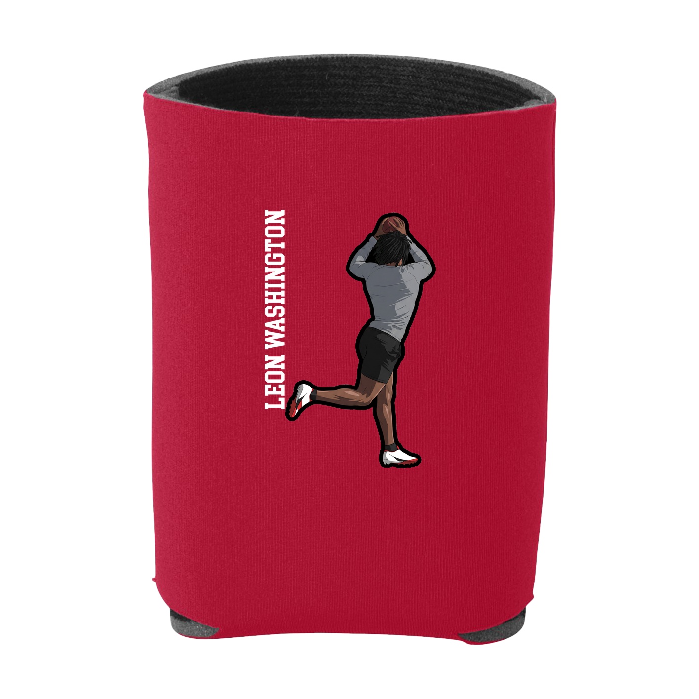Can Holder — Name Vertical in Red