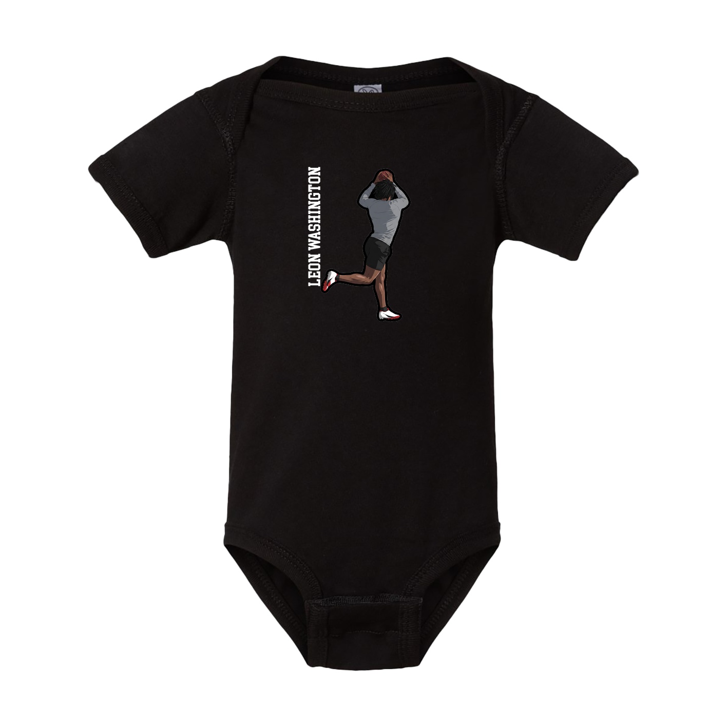 Baby Onesie — Name Vertical in Black
