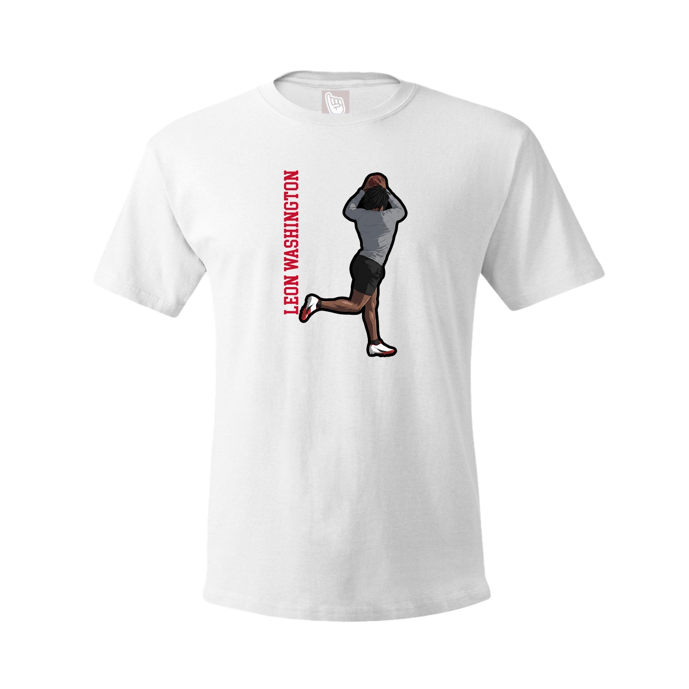 Youth Tee — Name Vertical in White