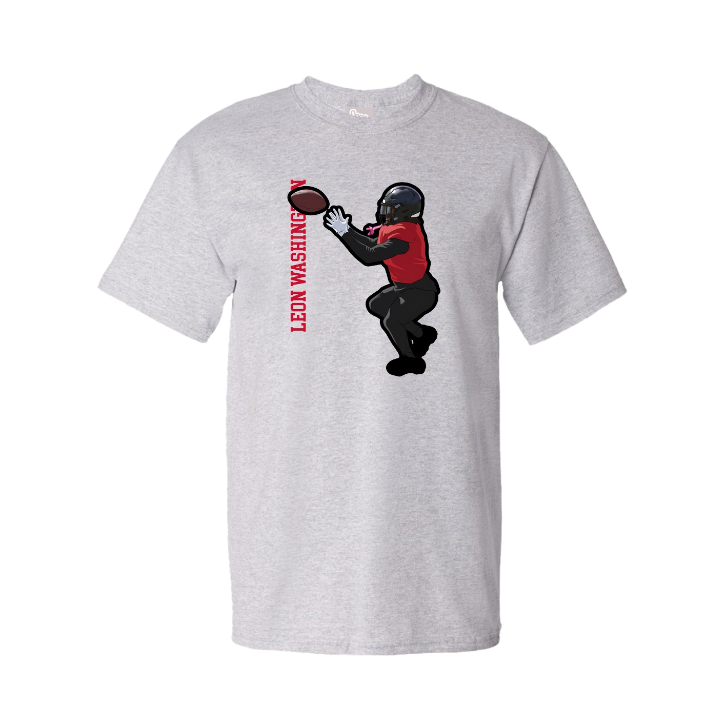 Tee — Name Vertical in Grey