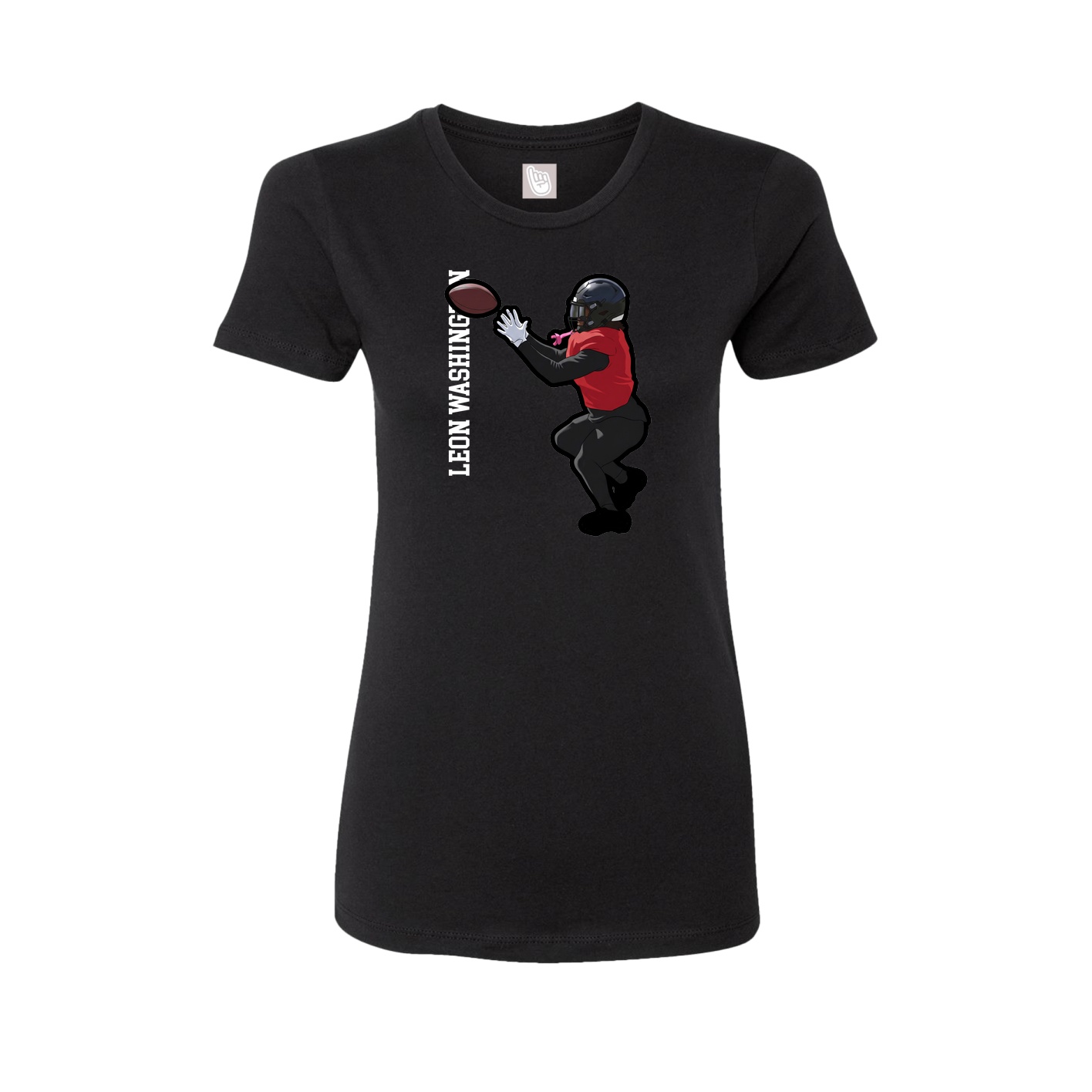 Womens Tee — Name Vertical in Black