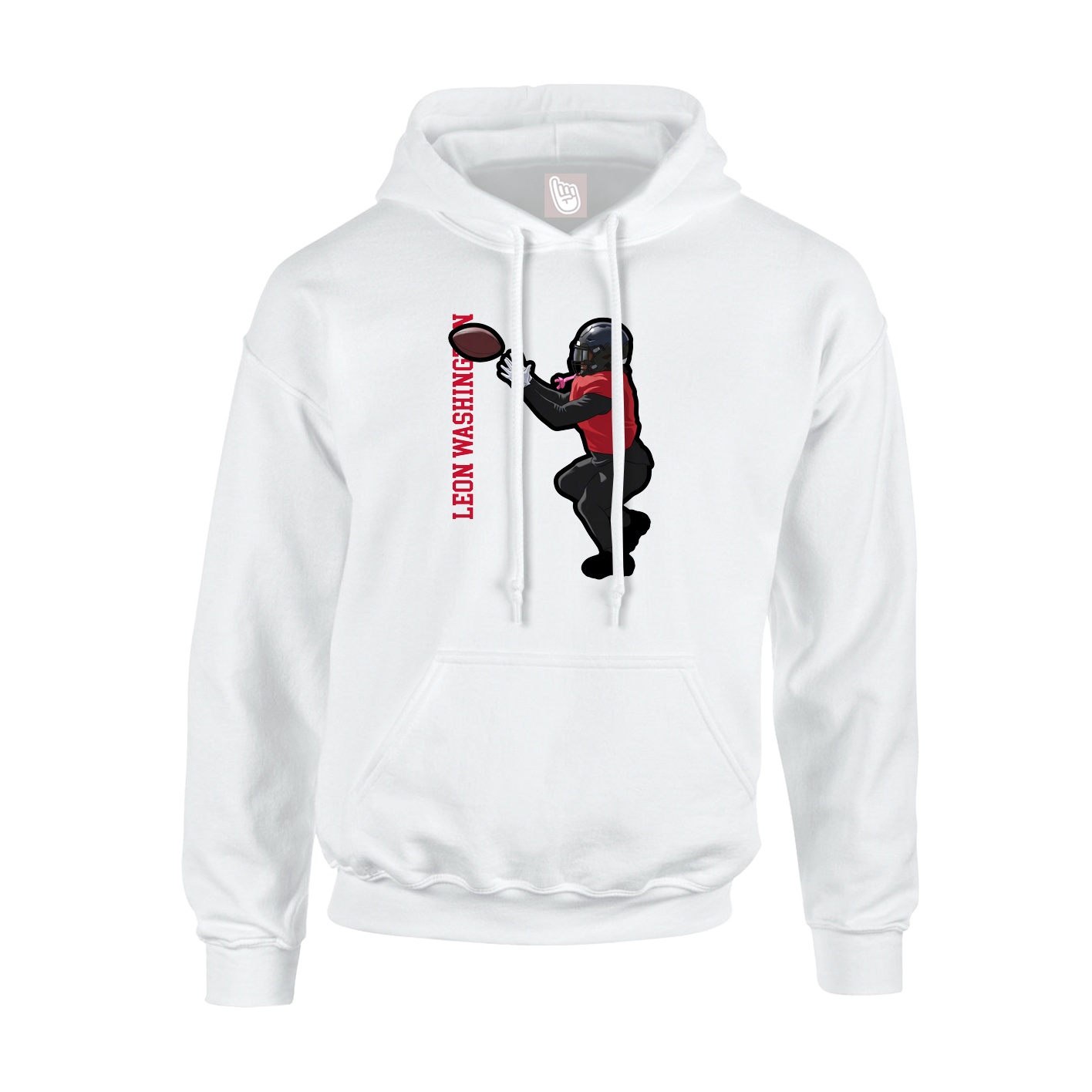 Hoodie — Name Vertical in White