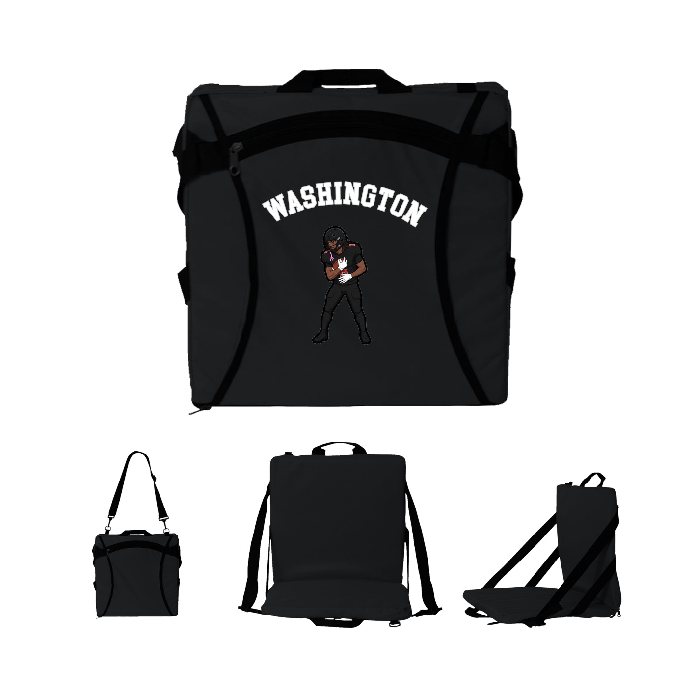 Folding Stadium Seat — Shirsey Arch in Black