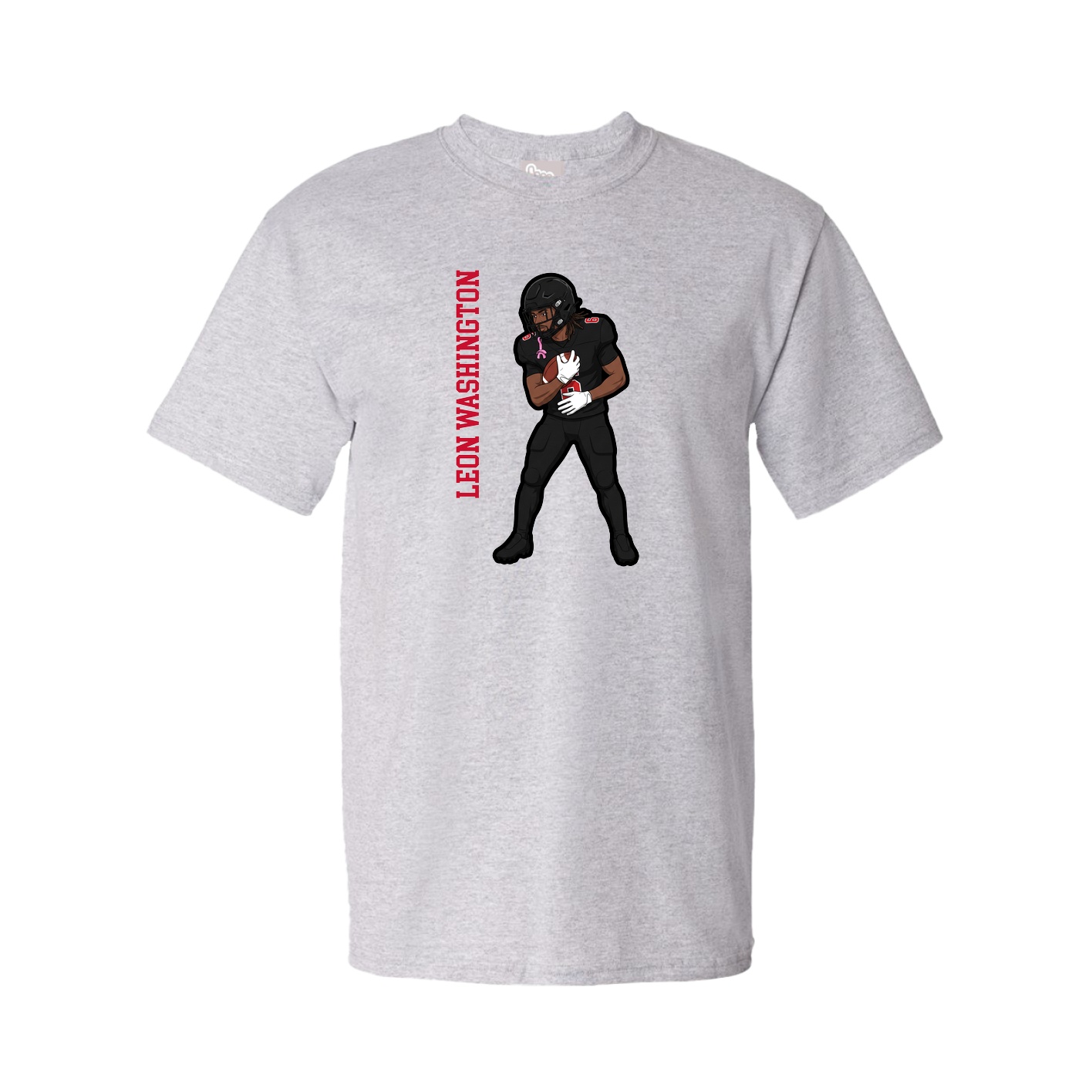 Youth Tee — Name Vertical in Grey
