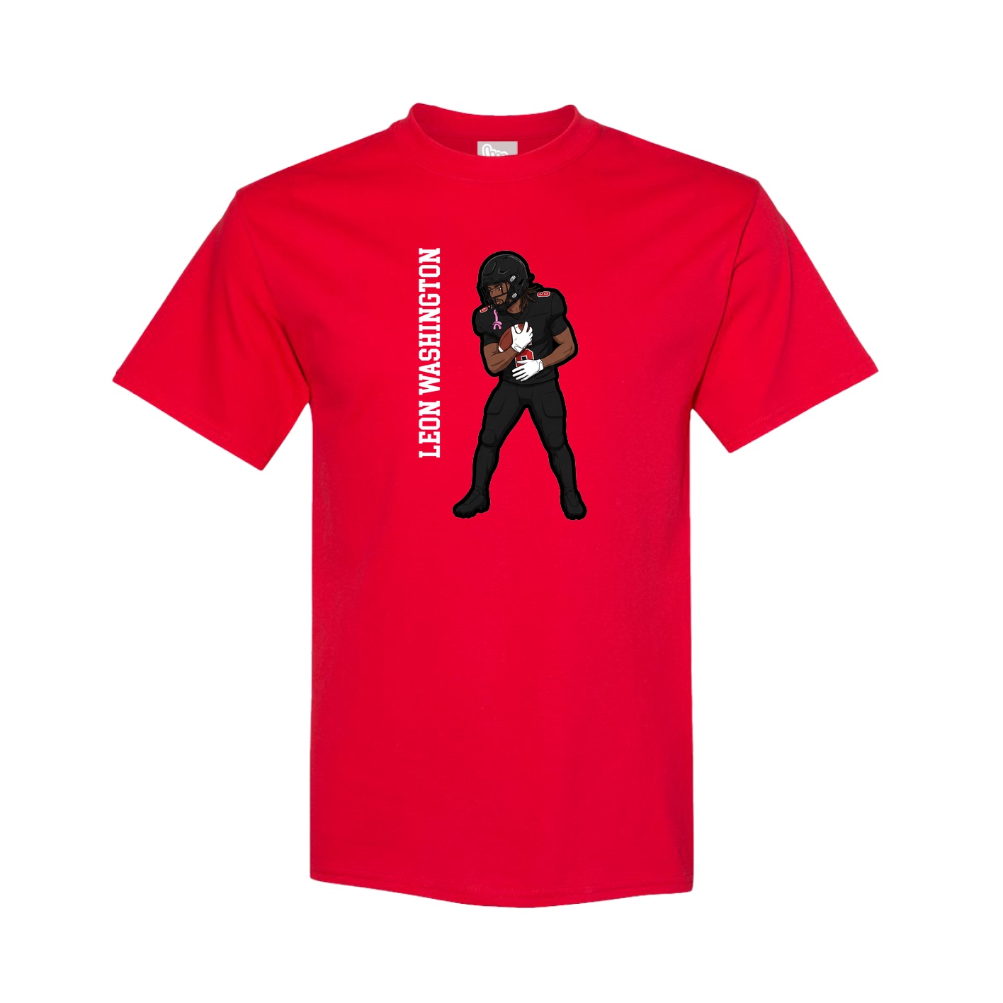 Youth Tee — Name Vertical in Red